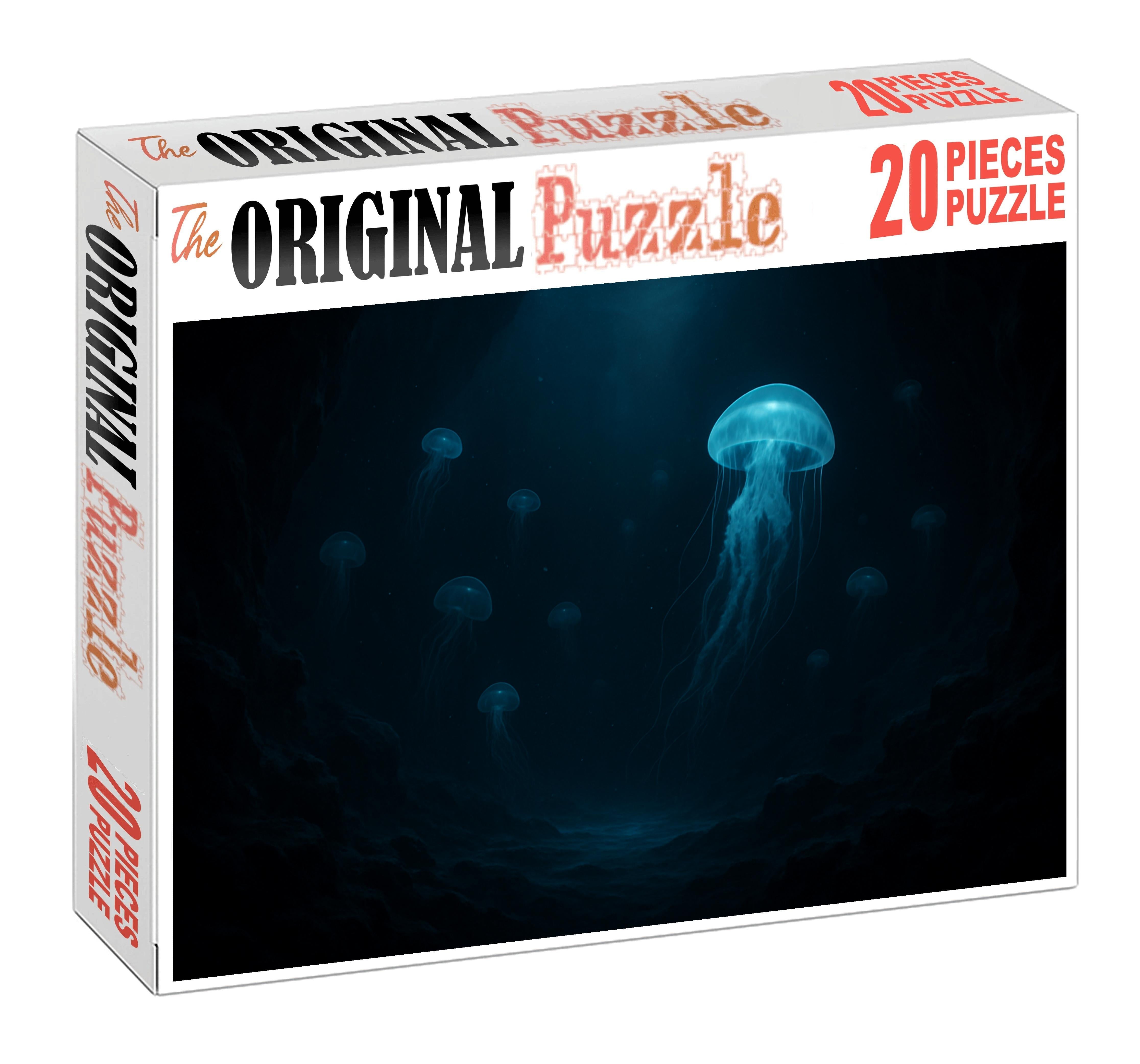 Glowing Abyssal Hollow A Deep-sea Refuge Beneath Eternal Darkness 200 Piece Puzzle