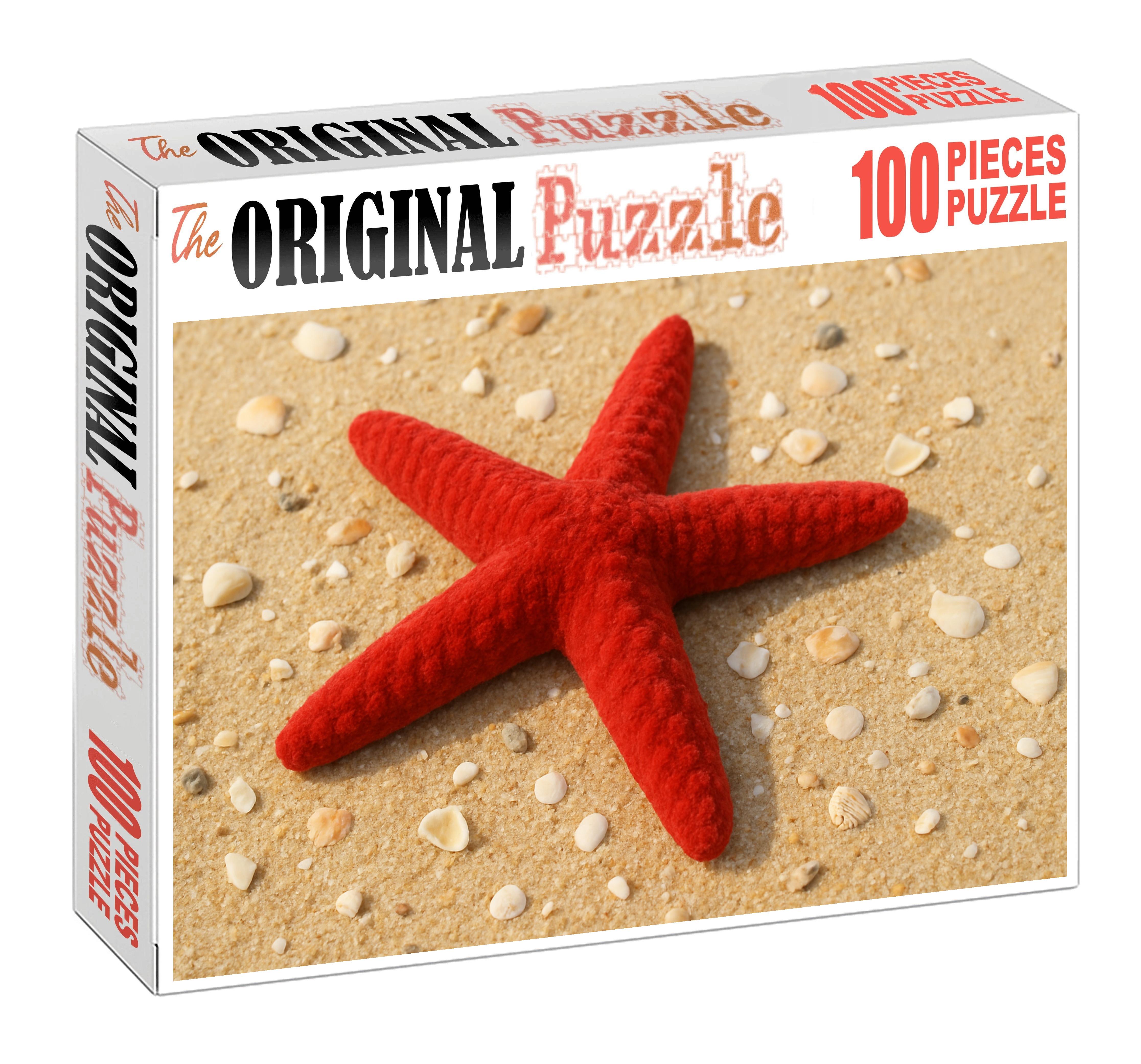 Crimson Velvet Starfish Soft-texured Seafloor Wanderer Family Puzzles