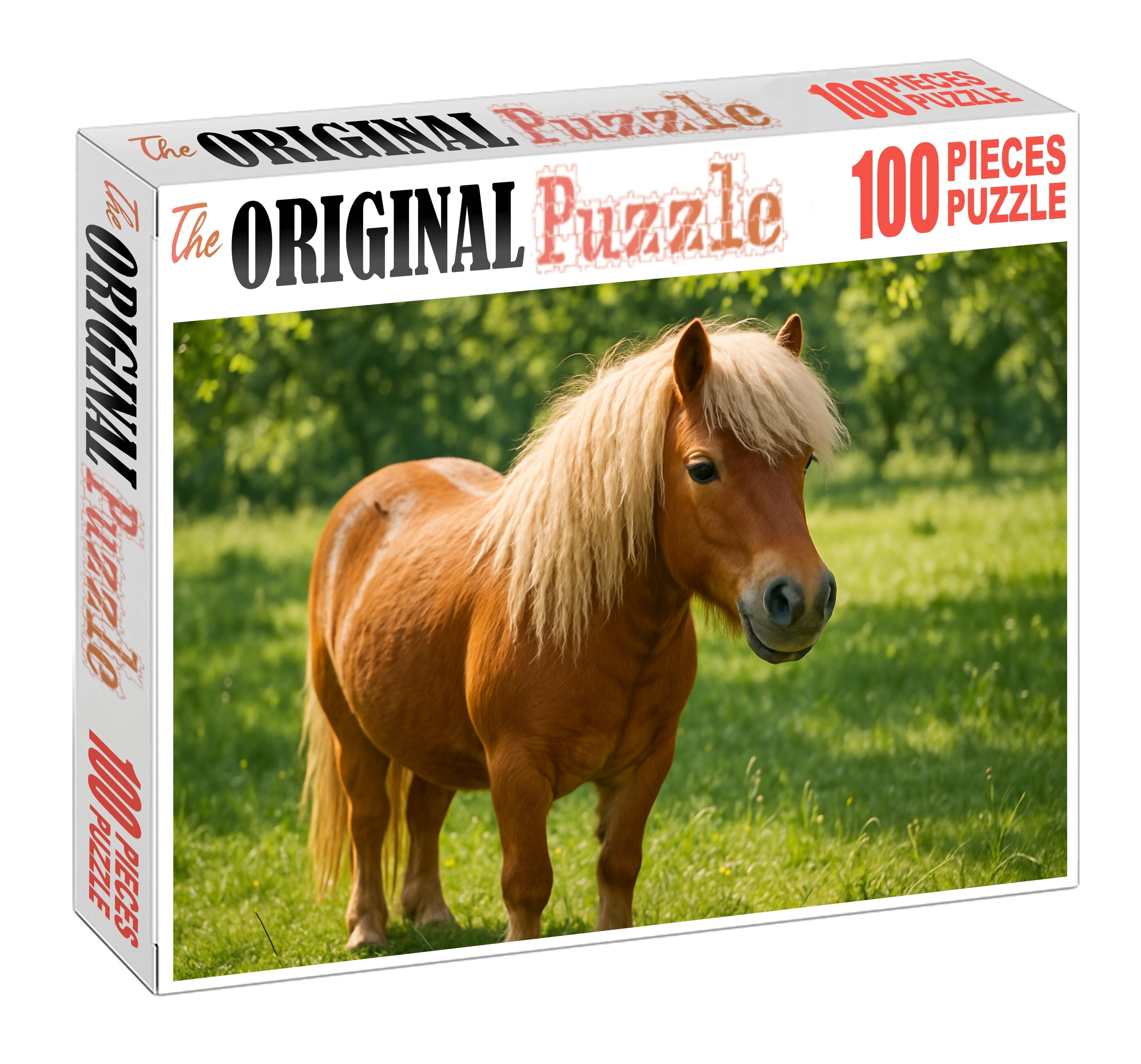 Golden Harvest Haflinger Charming Chestnut Pony With Flaxen Mane Large Format Puzzle