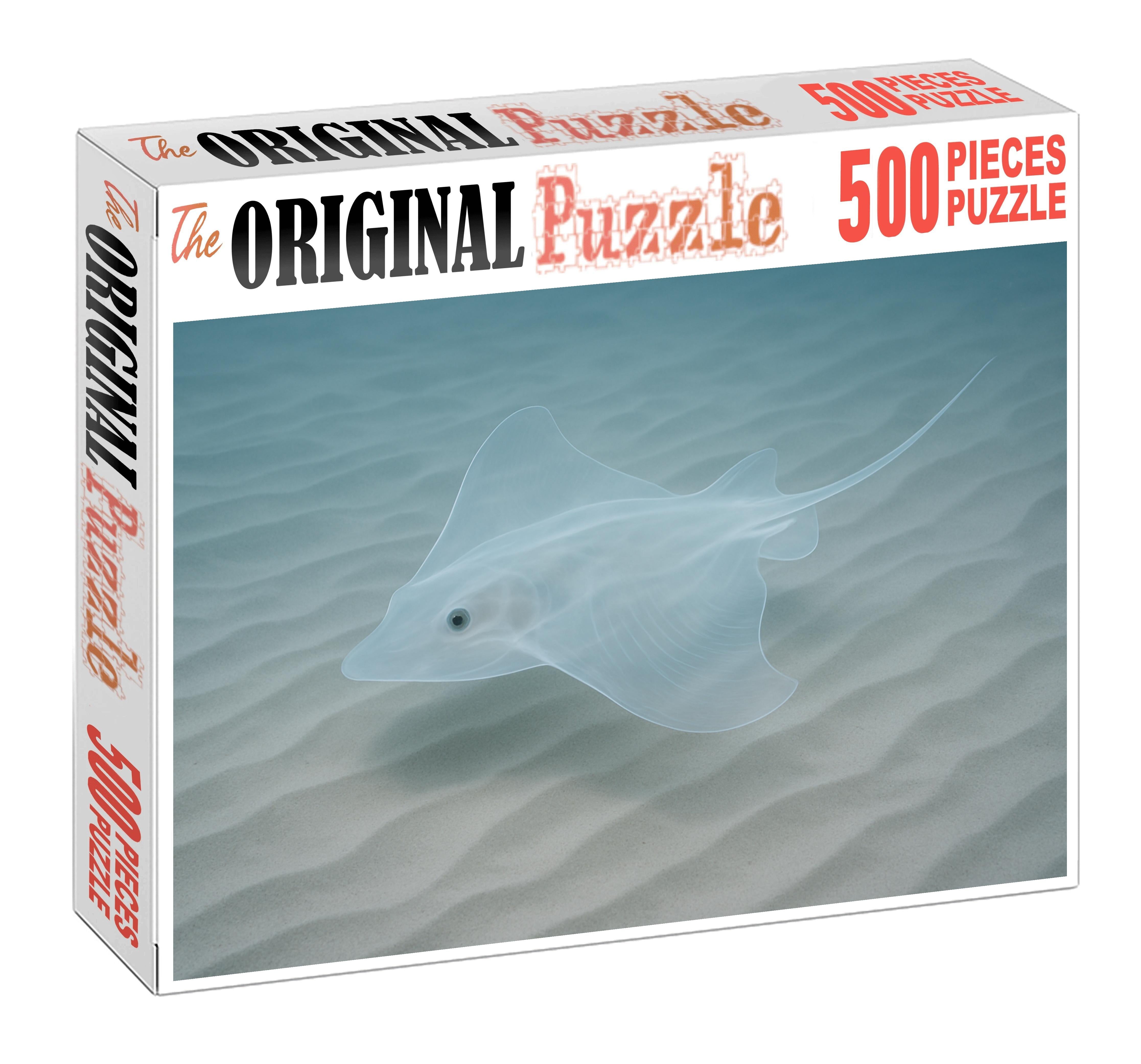 Ghost Glider Ray Ethereal Flat-bodied Filter-feeder With Transparent Fins Mini Puzzle