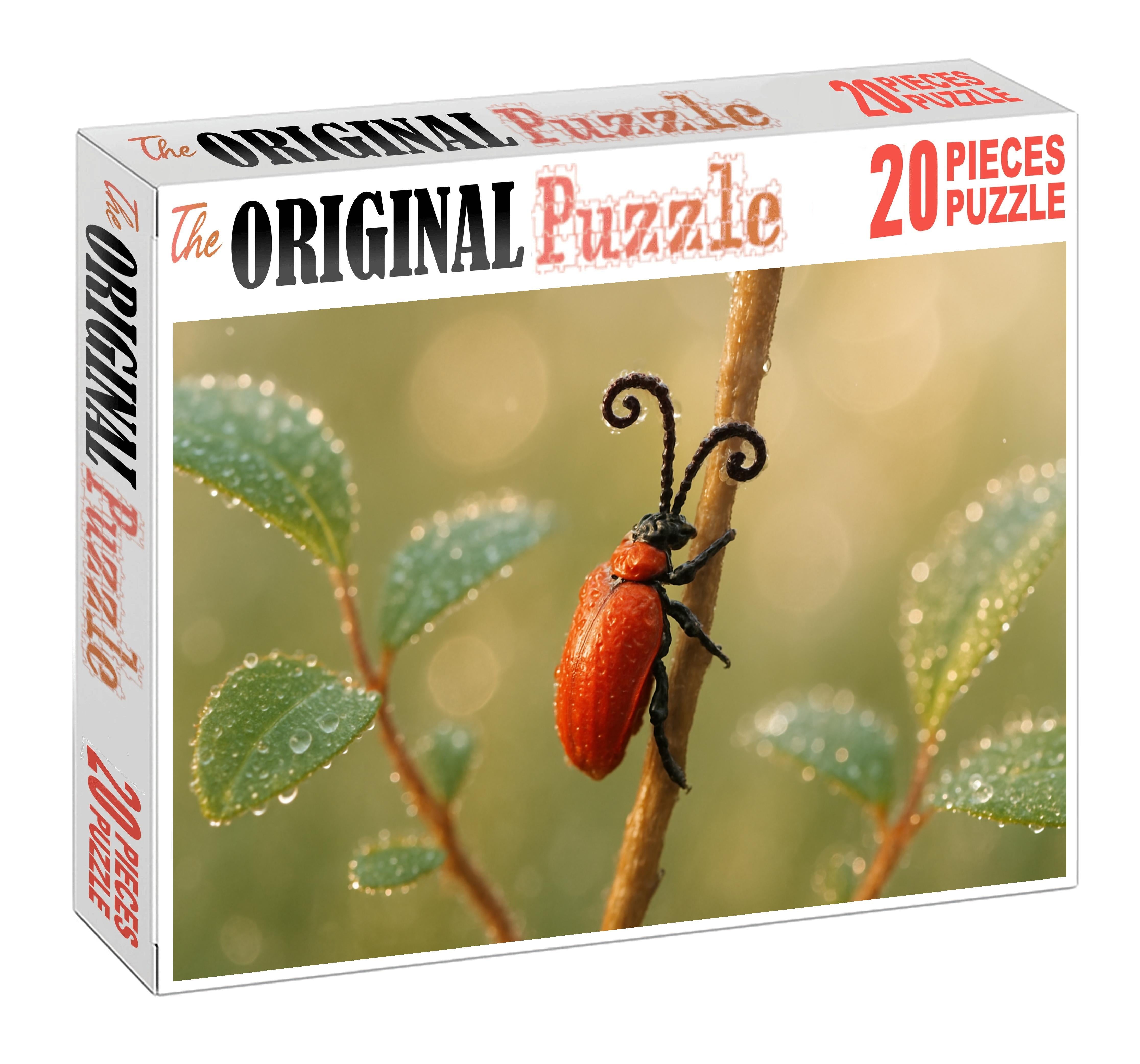 Crimson Spiral Beetle Miniature Climber With Helical Horns Puzzle For Adults