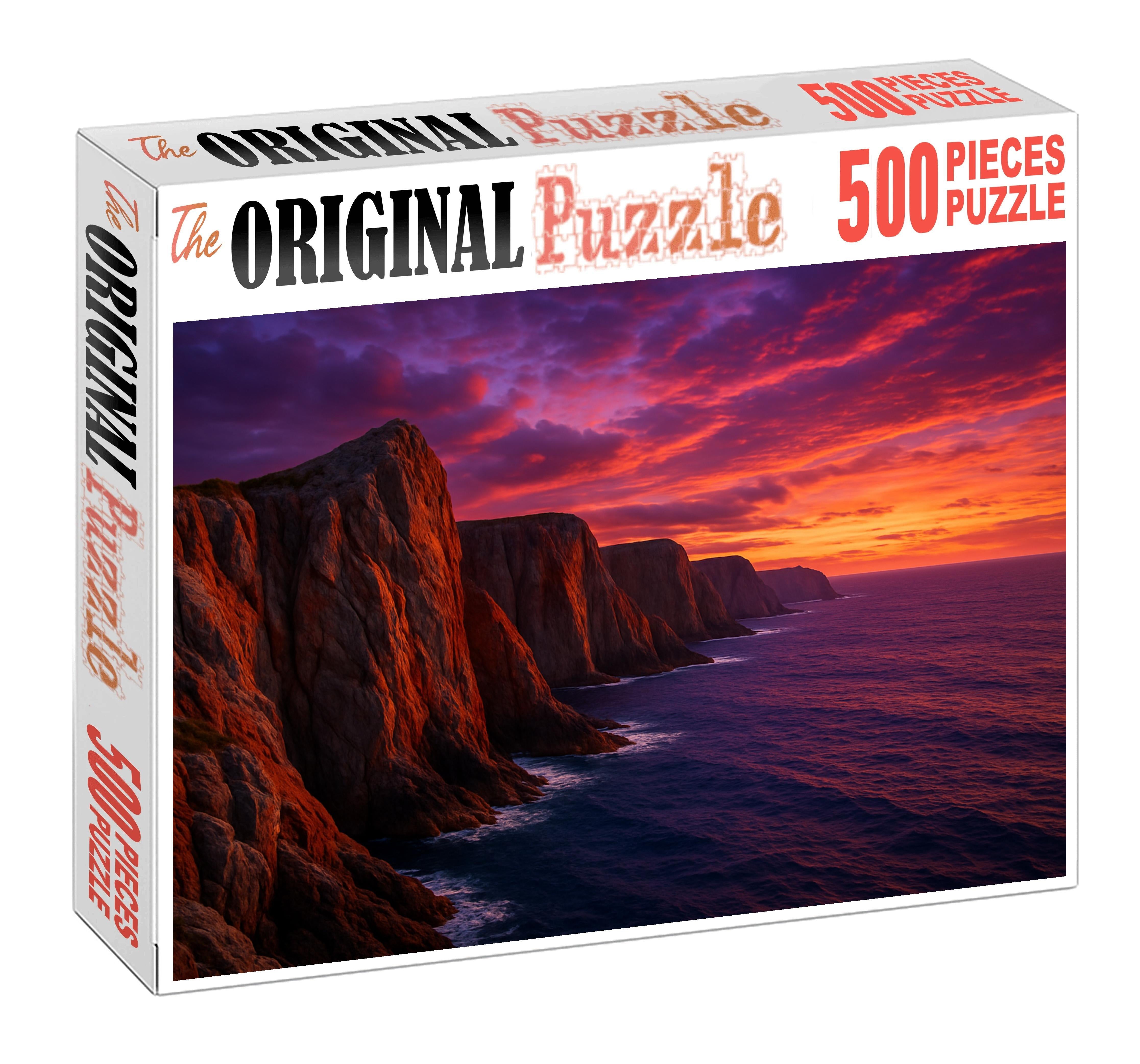 Twilight Coastal Cliffs Puzzle For Kids