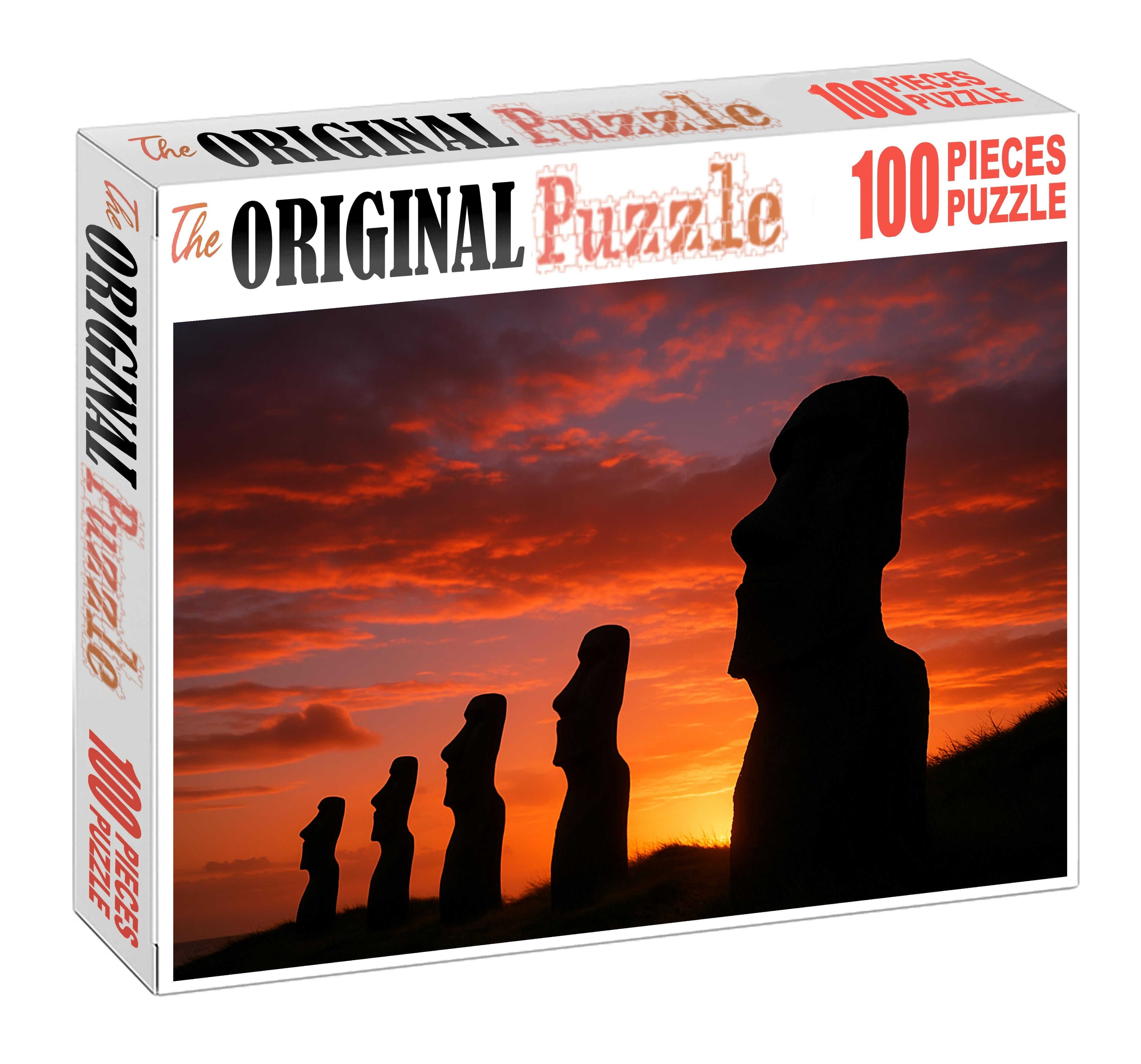 Moai Statues Of Easter Island Chile  Recognized By 7122 Worldwide For Mysterious Monolithic Sculptures Puzzle Challenge