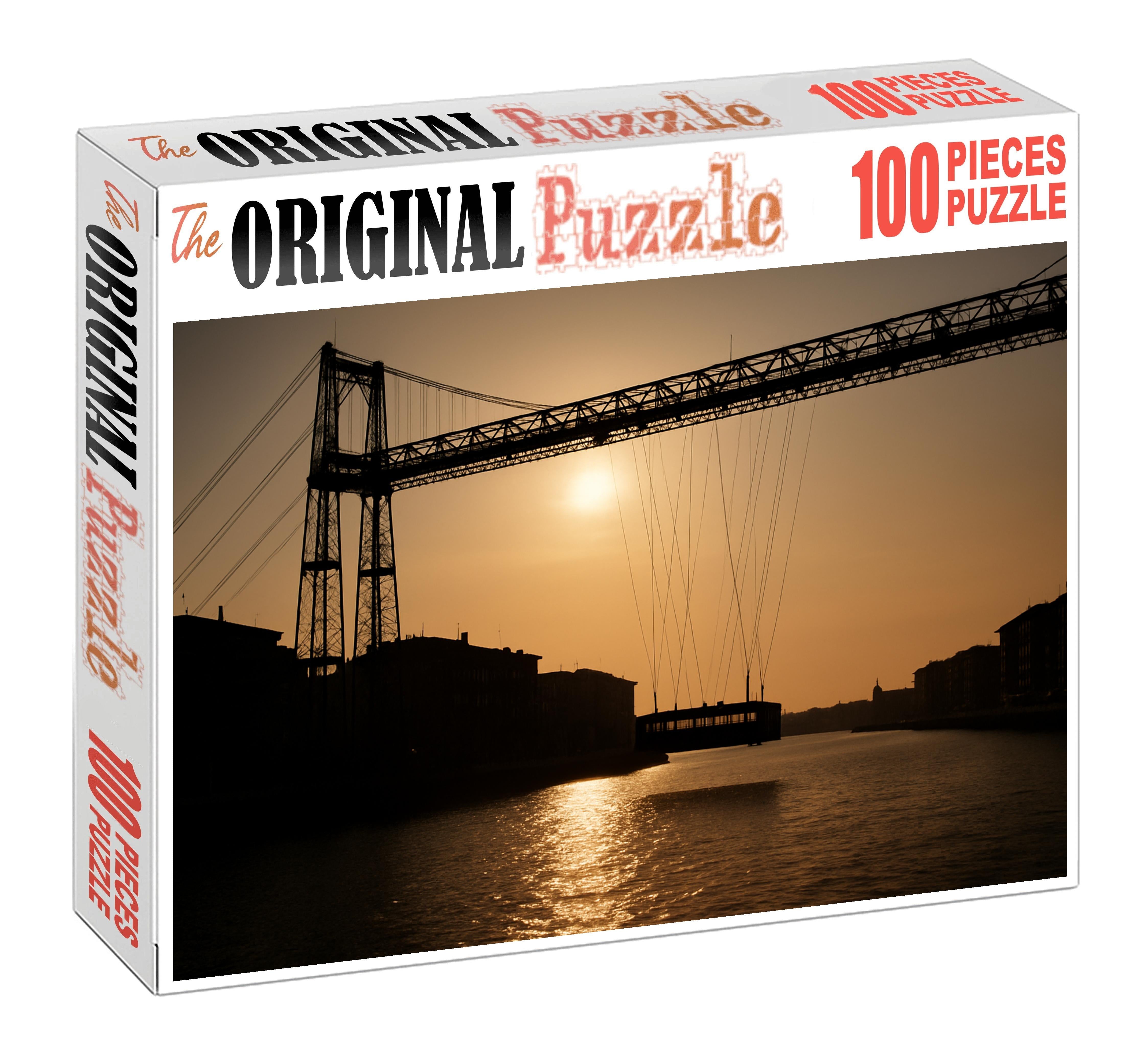 Puente De Vizcaya Vizcaya Bridge Spanning The Nervion River In Portugalete Spain Admired By 6170 As The Worlds Oldest Transporter Bridge 20 Piece Puzzle
