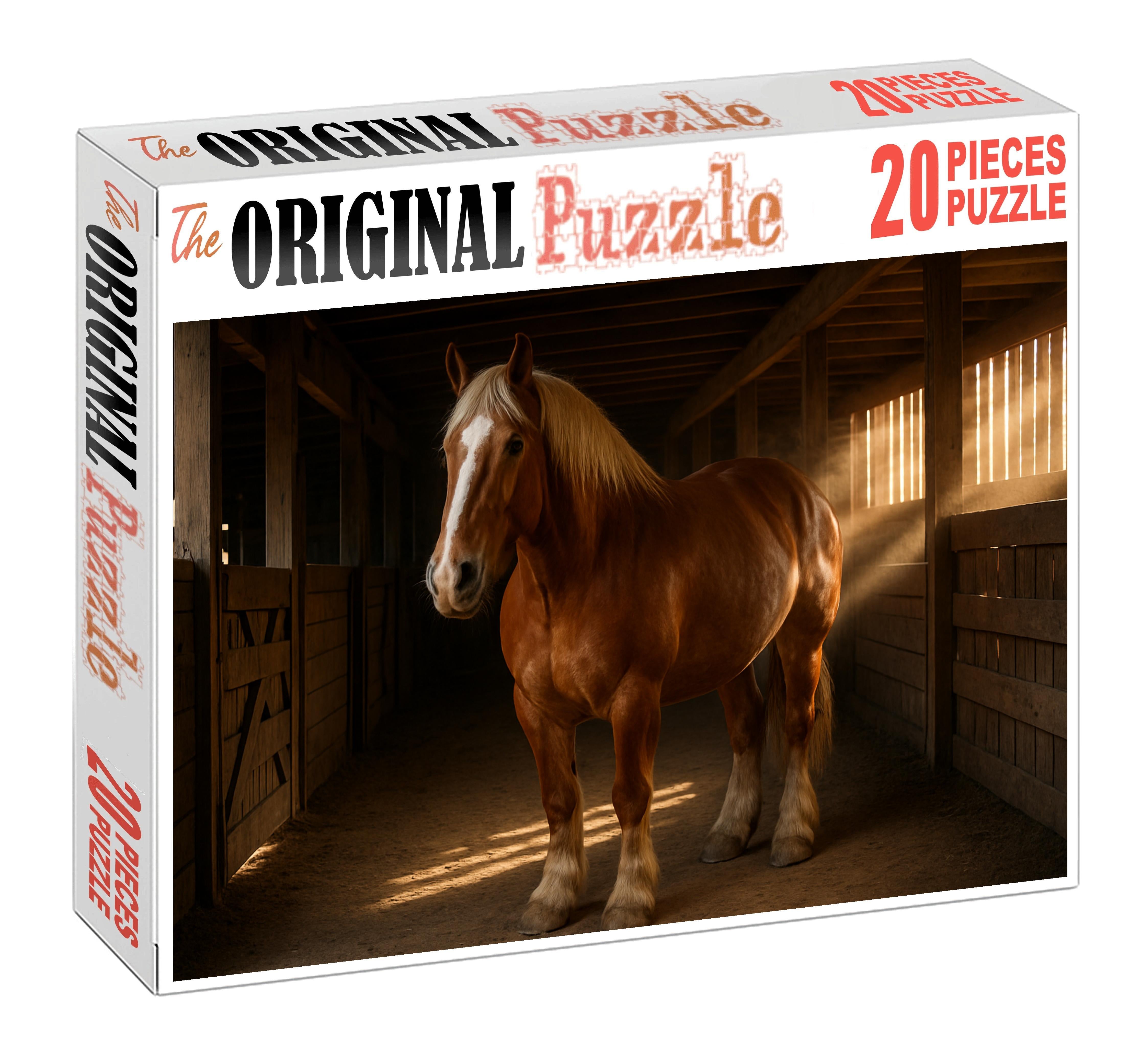 Copper Ridge Charger Robust Sorrel Draft Cross With Gentle Heart 200 Piece Puzzle