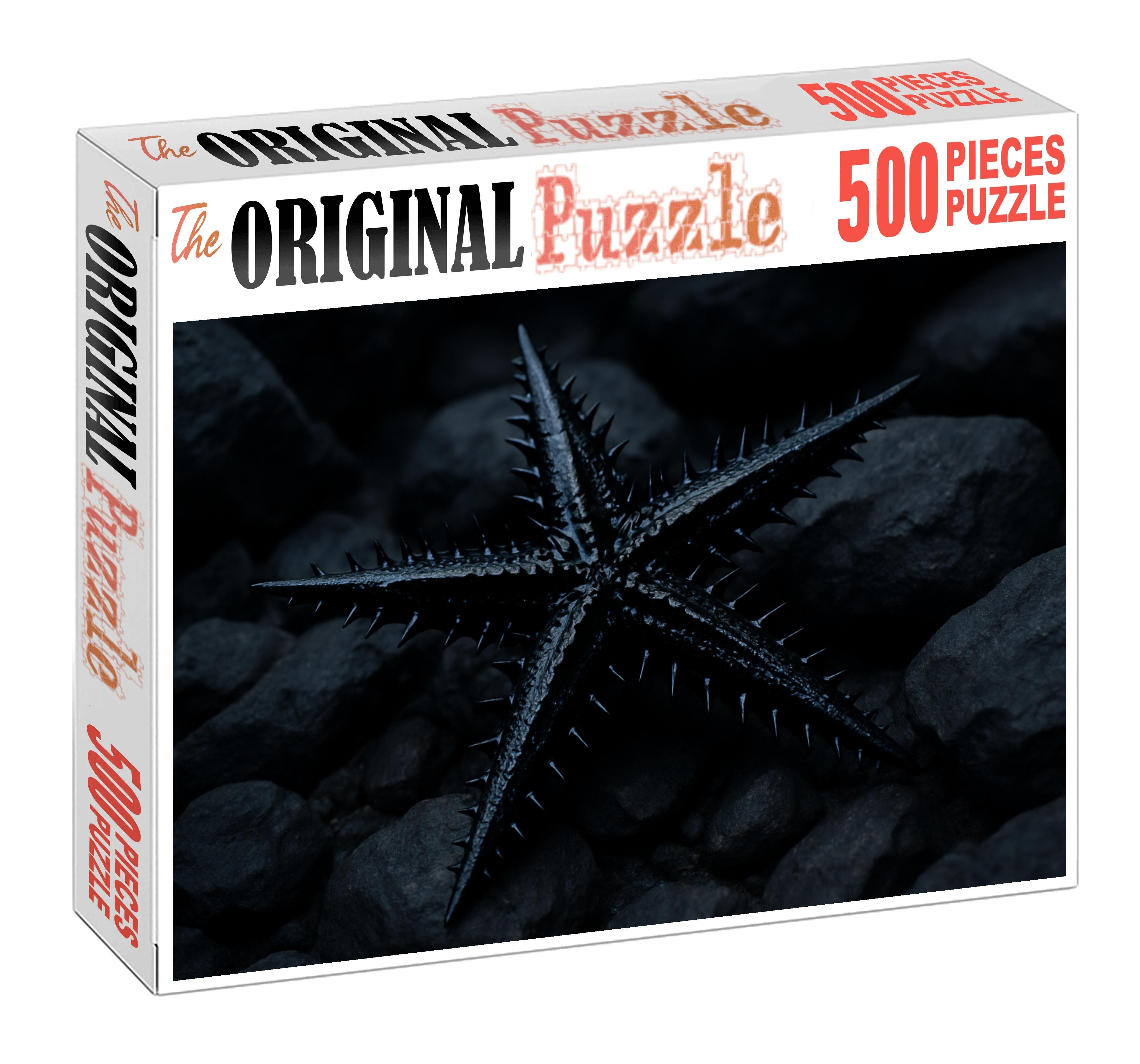 Obsidian Spiny Star Blackened Echinoderm With Sharp Defensive Rays 200 Piece Puzzle