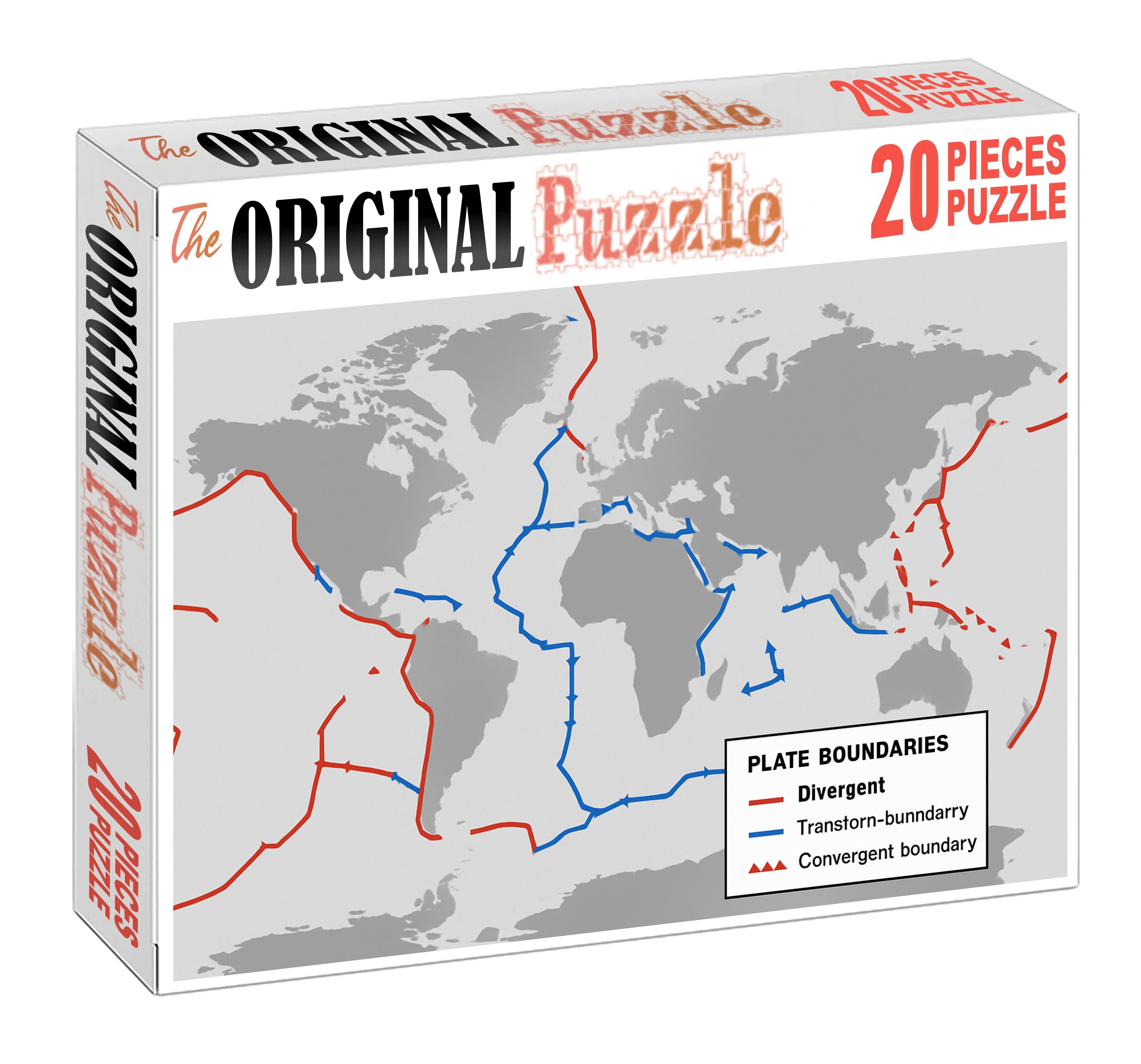 Tectonic Plate Boundary Schematic 20 Piece Puzzle