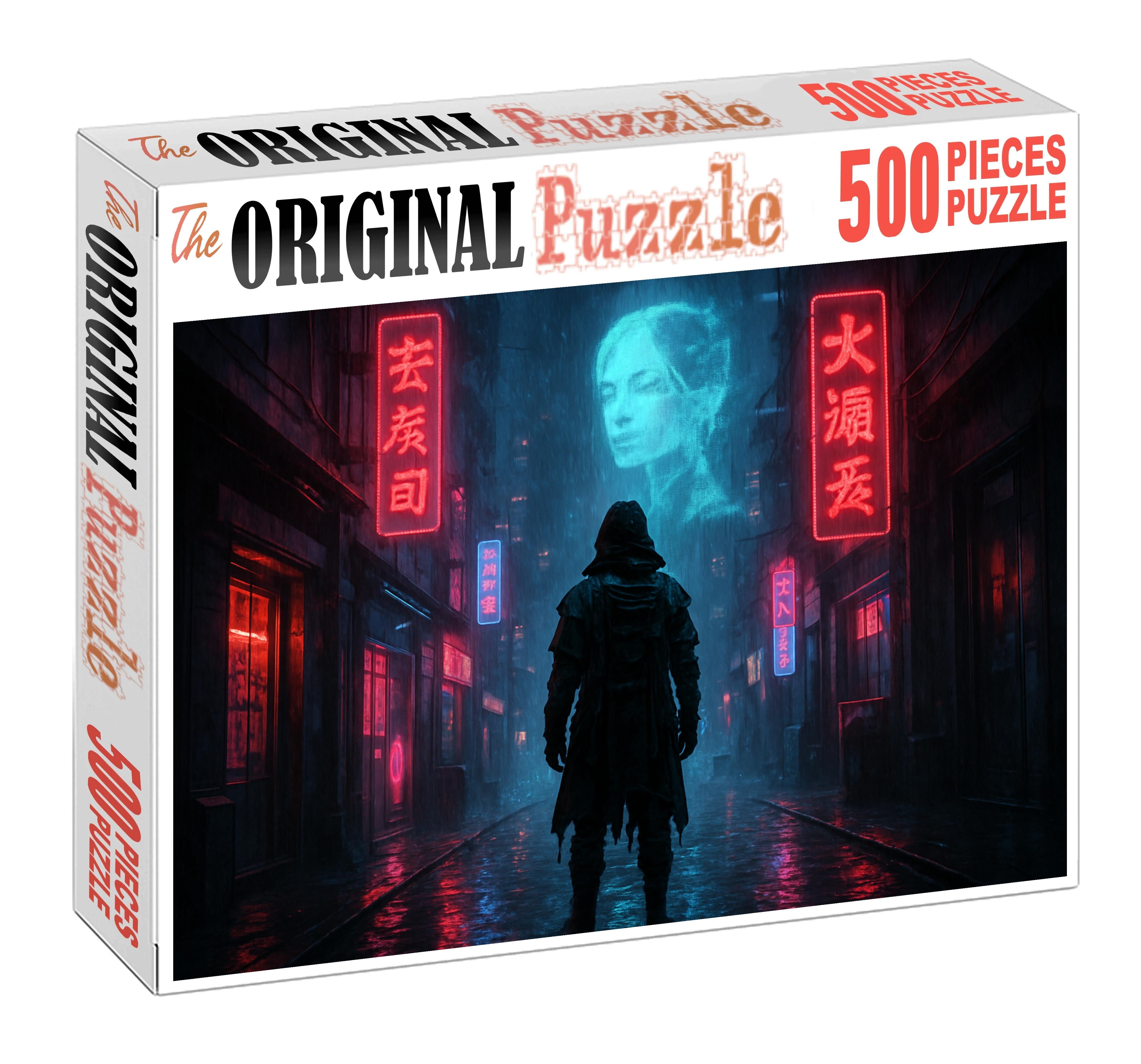 Dystopian Cyber Rebellion Neon Shadows And Underground Resistance 50 Piece Puzzle