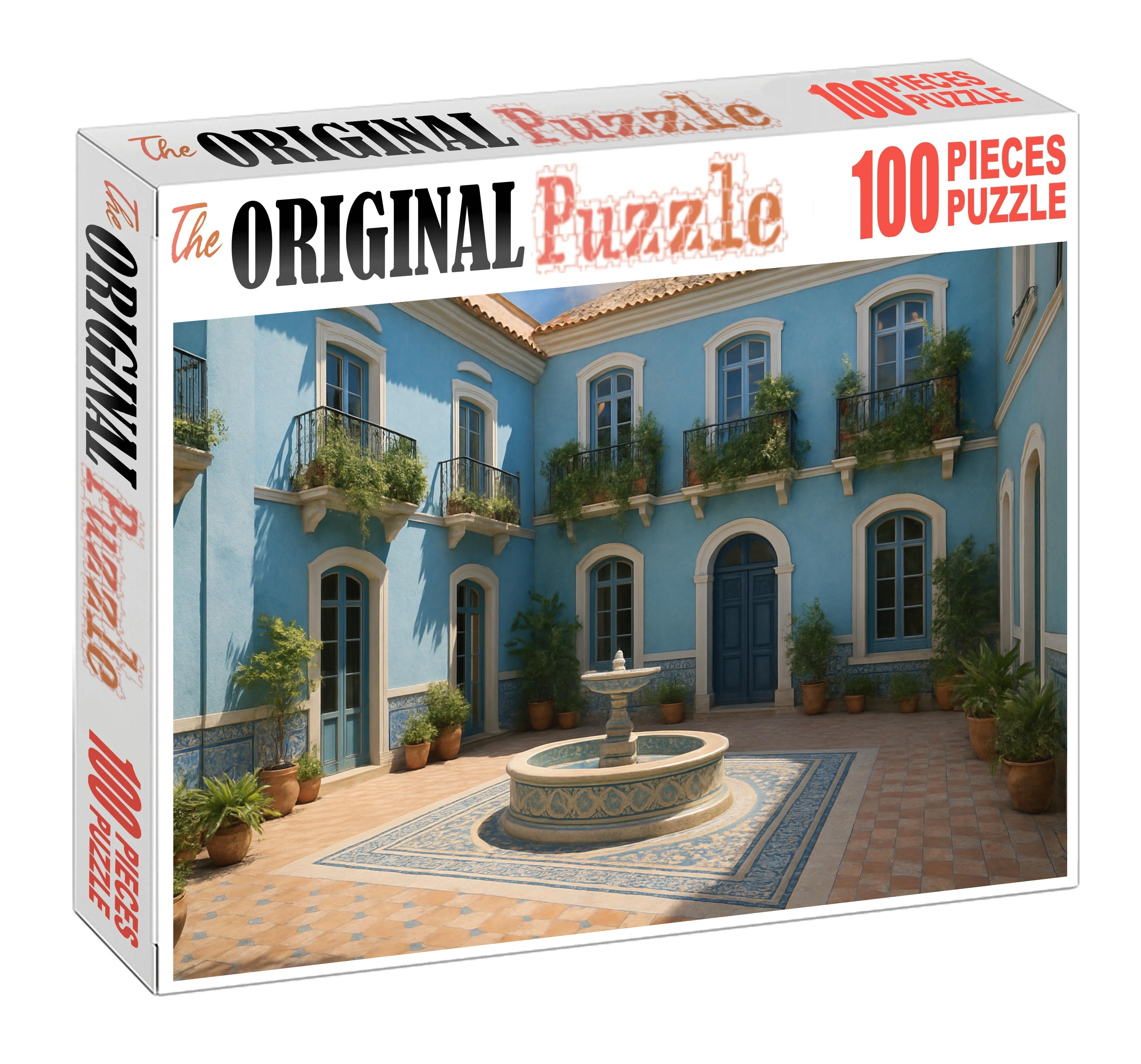 Azure Mosaic Court Mini Puzzle