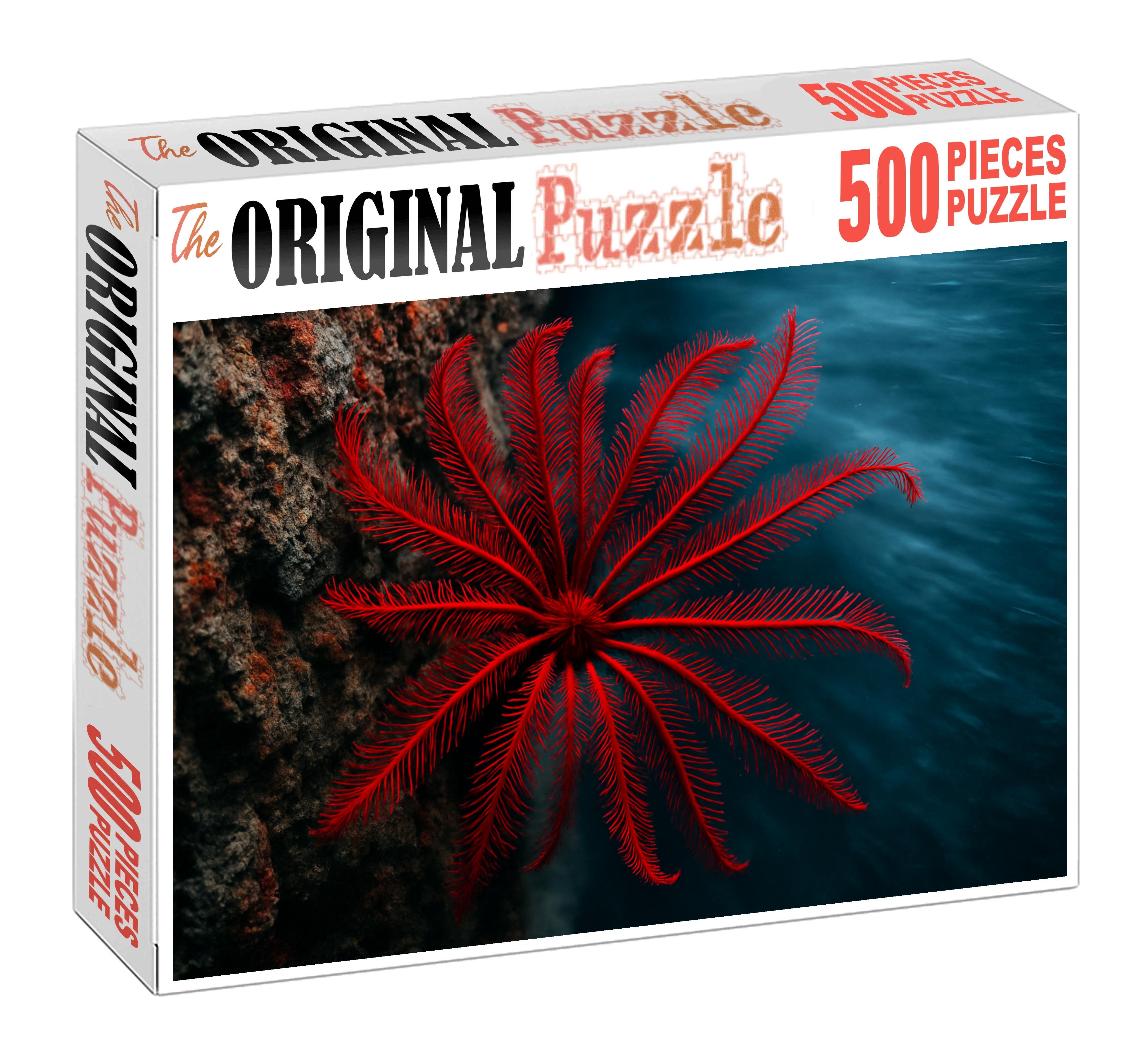 Crimson Feather Star Elegant Suspension Feeder 1000 Piece Puzzle
