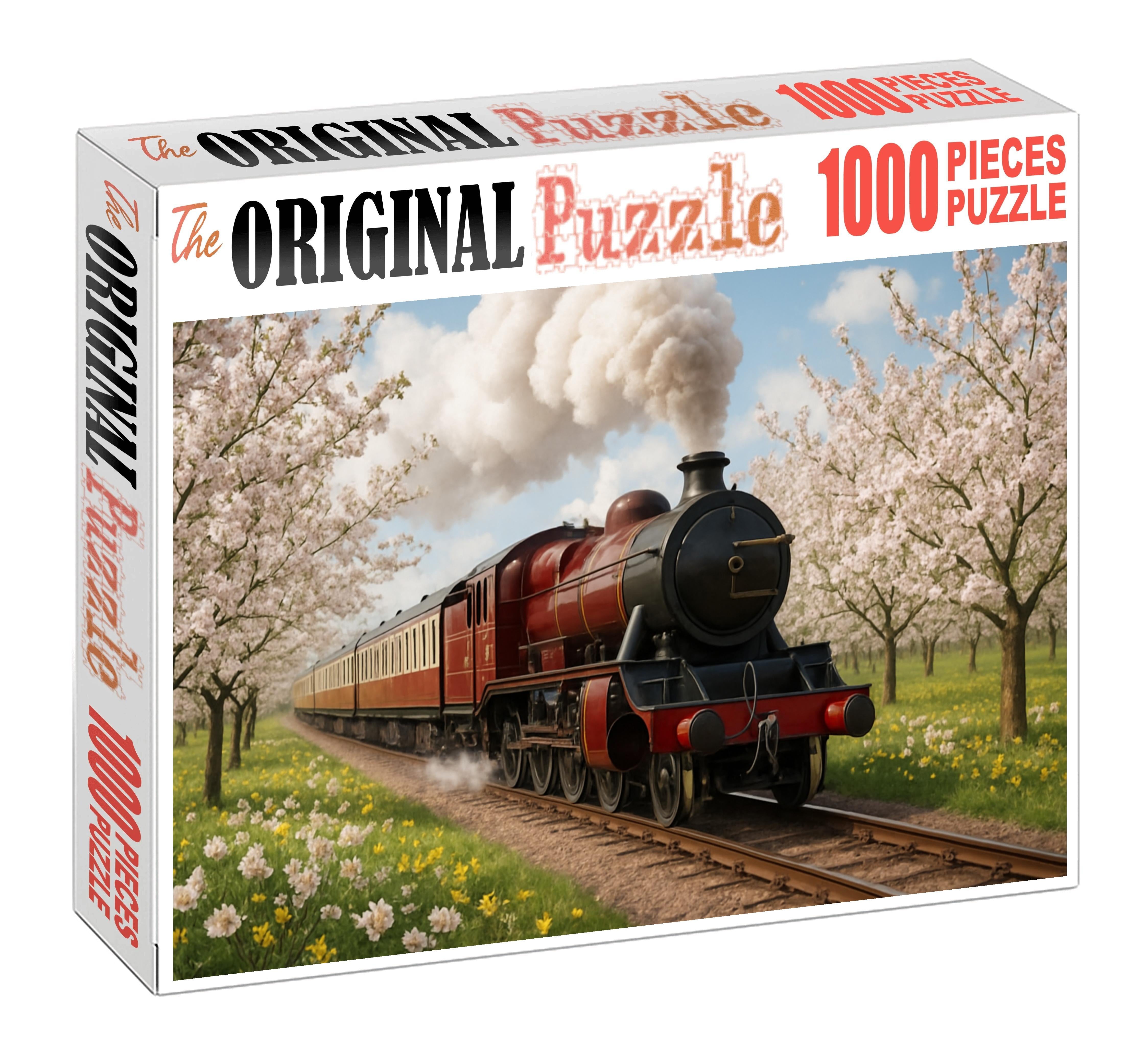 Orchid Blossom Heritage Express Elegant Steam Train With Luxurious Vintage Coaches Premium Puzzle Pieces