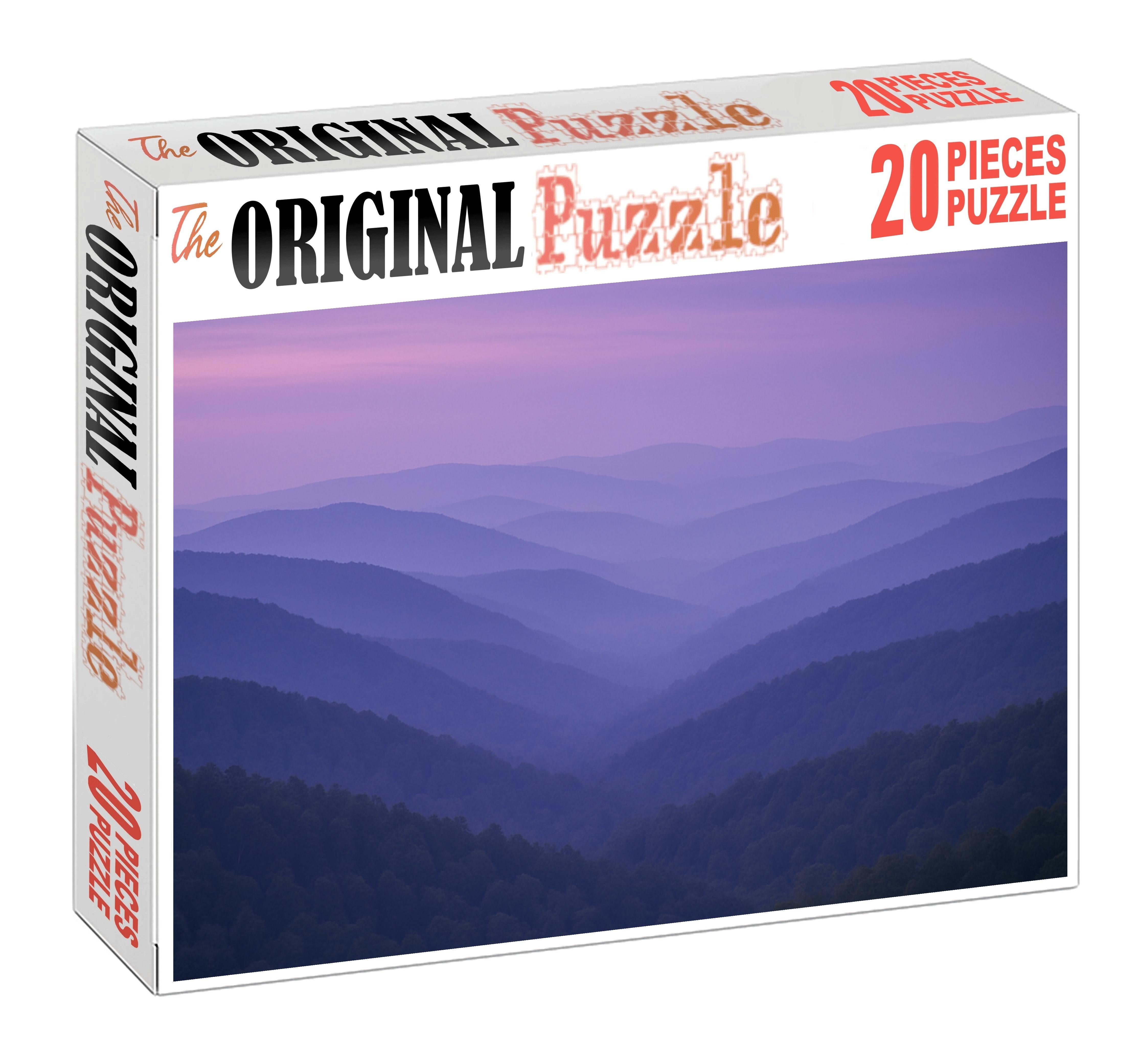 Dusky Ridges In Lavender Haze Large Format Puzzle