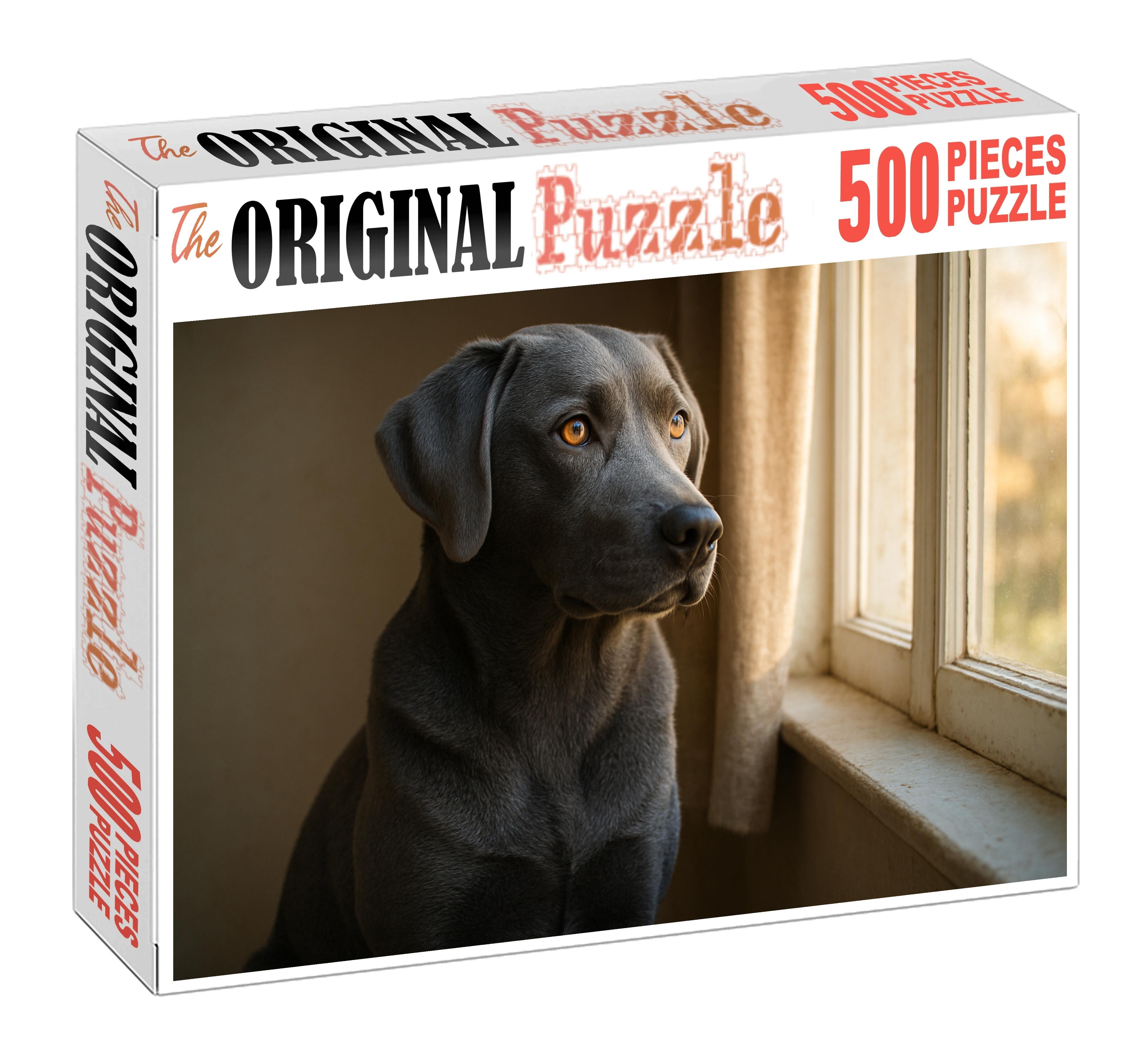 Velvet Slate Plush Steel-toned Companion With Quiet Loyalty Puzzle For Kids