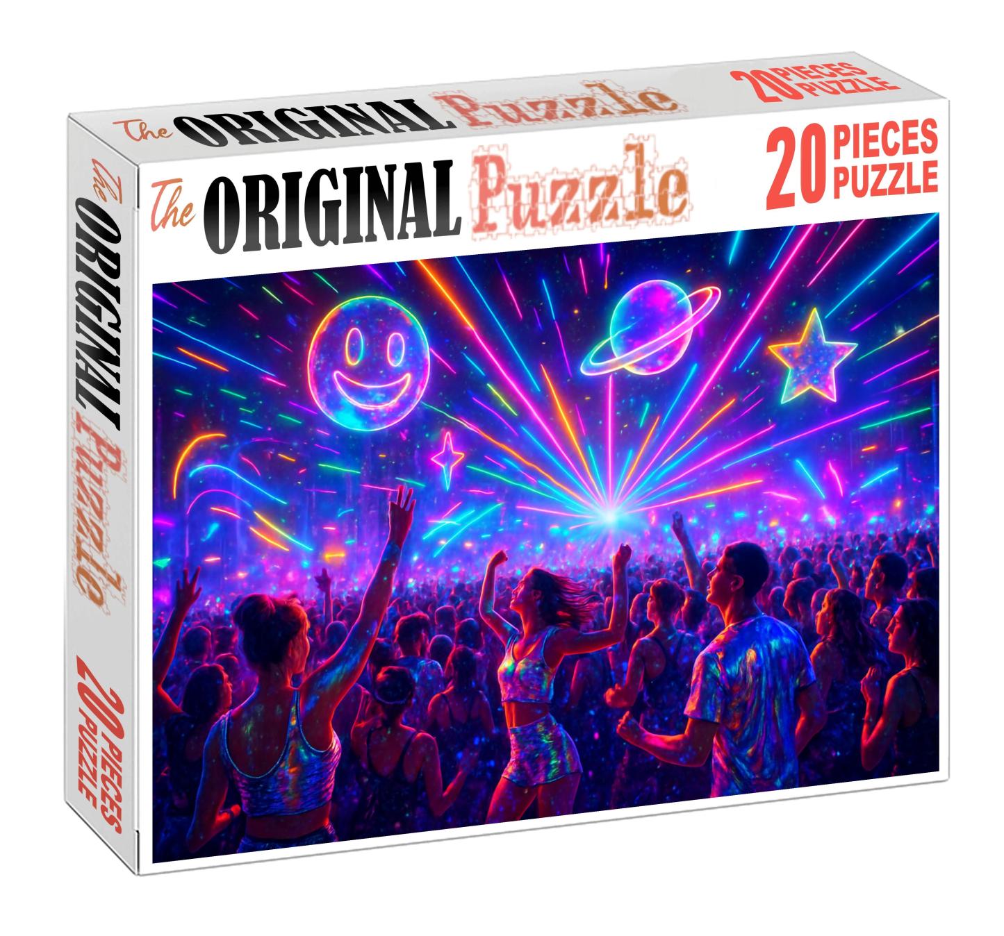 Hyperpop Festival Explosion Vibrant Chaos And Maximalist Energy Custom Jigsaw Puzzle