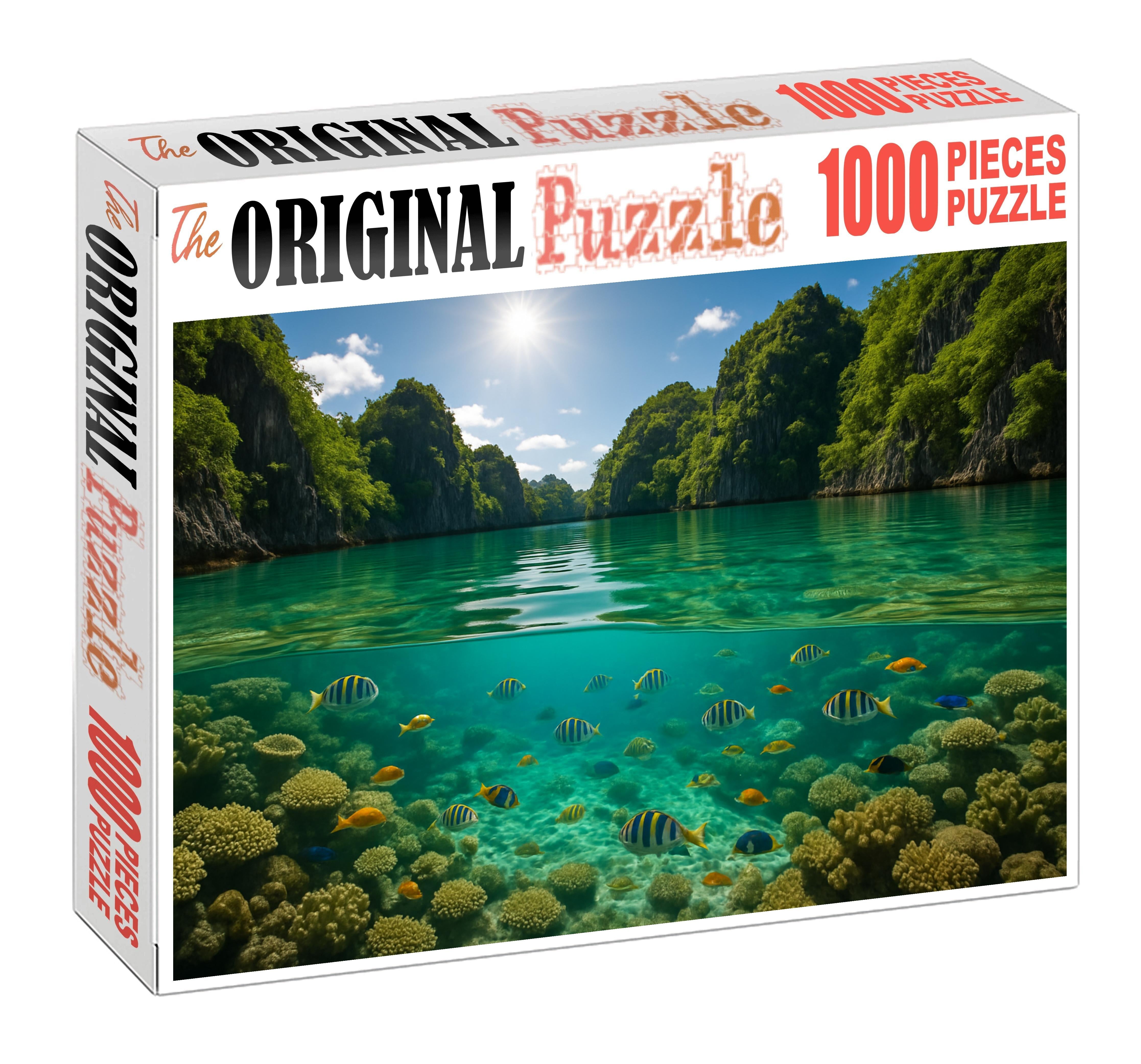 Emerald Lagoon Oasis Custom Jigsaw Puzzle