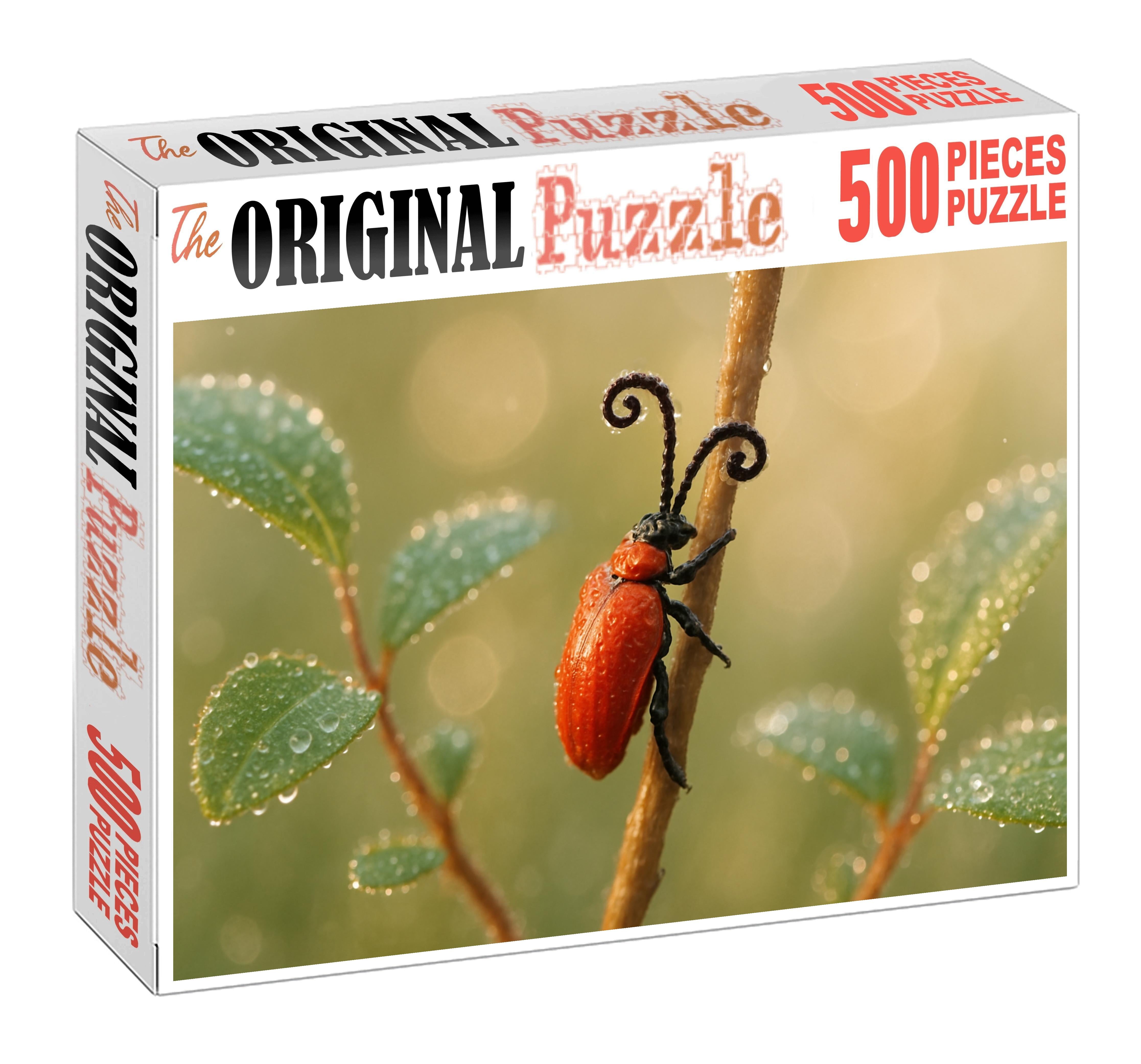 Crimson Spiral Beetle Miniature Climber With Helical Horns Puzzle For Adults