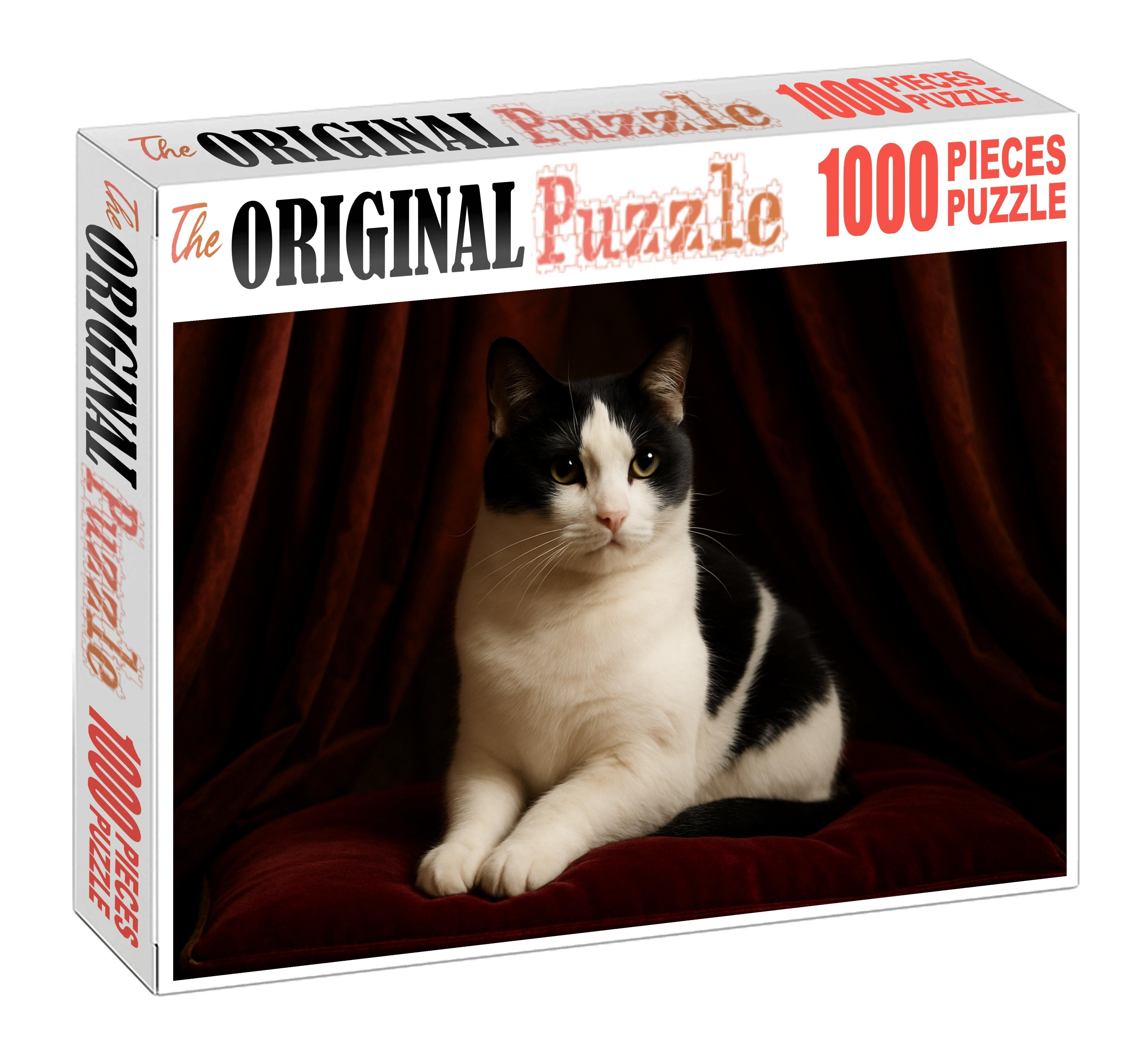 Ivory Tux Plush White And Black-coated Toy Dog With Regal Poise Puzzle Collection