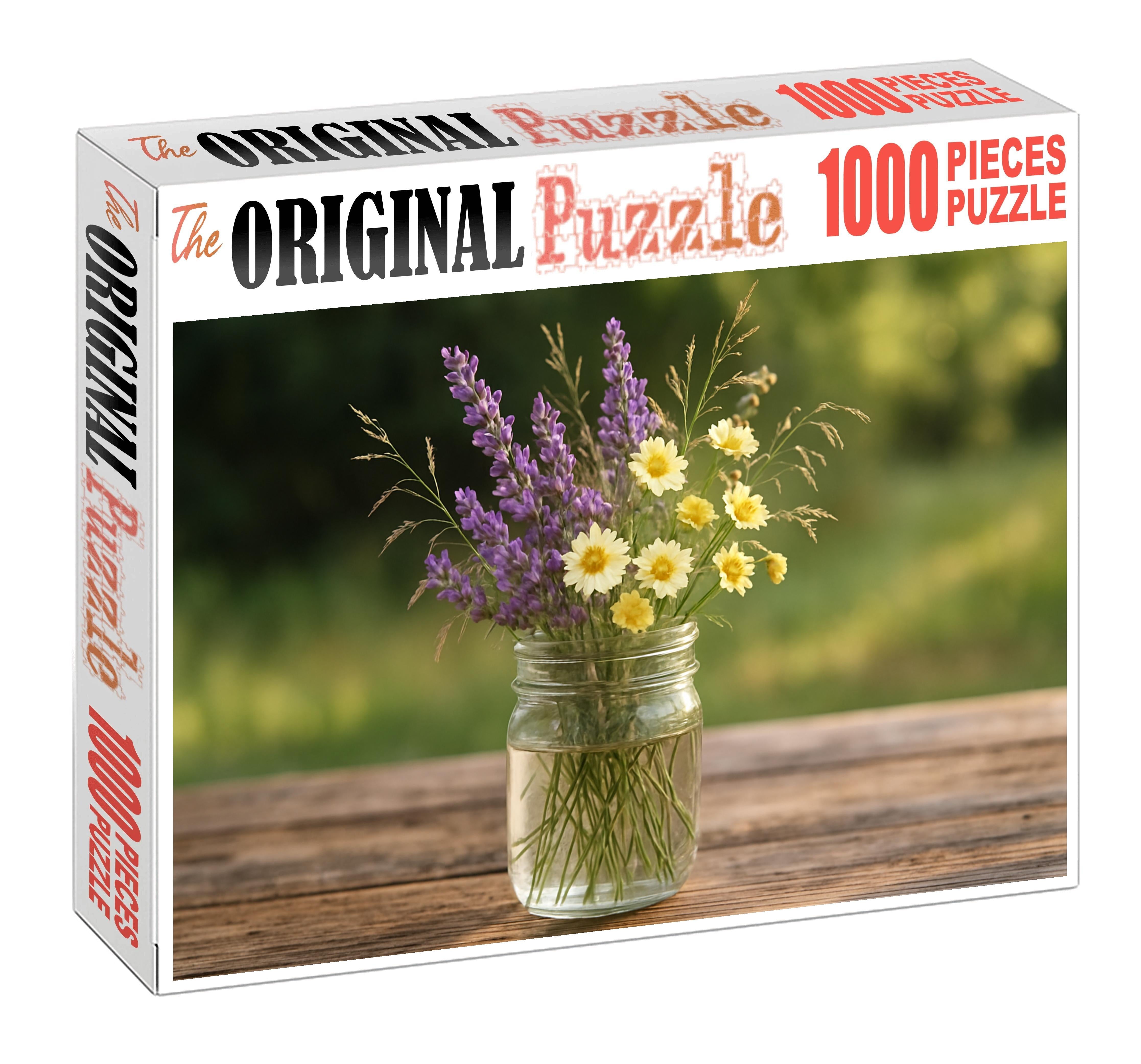 Meadow Breeze Cluster Loose Wildflowers In A Mason Jar Family Puzzles
