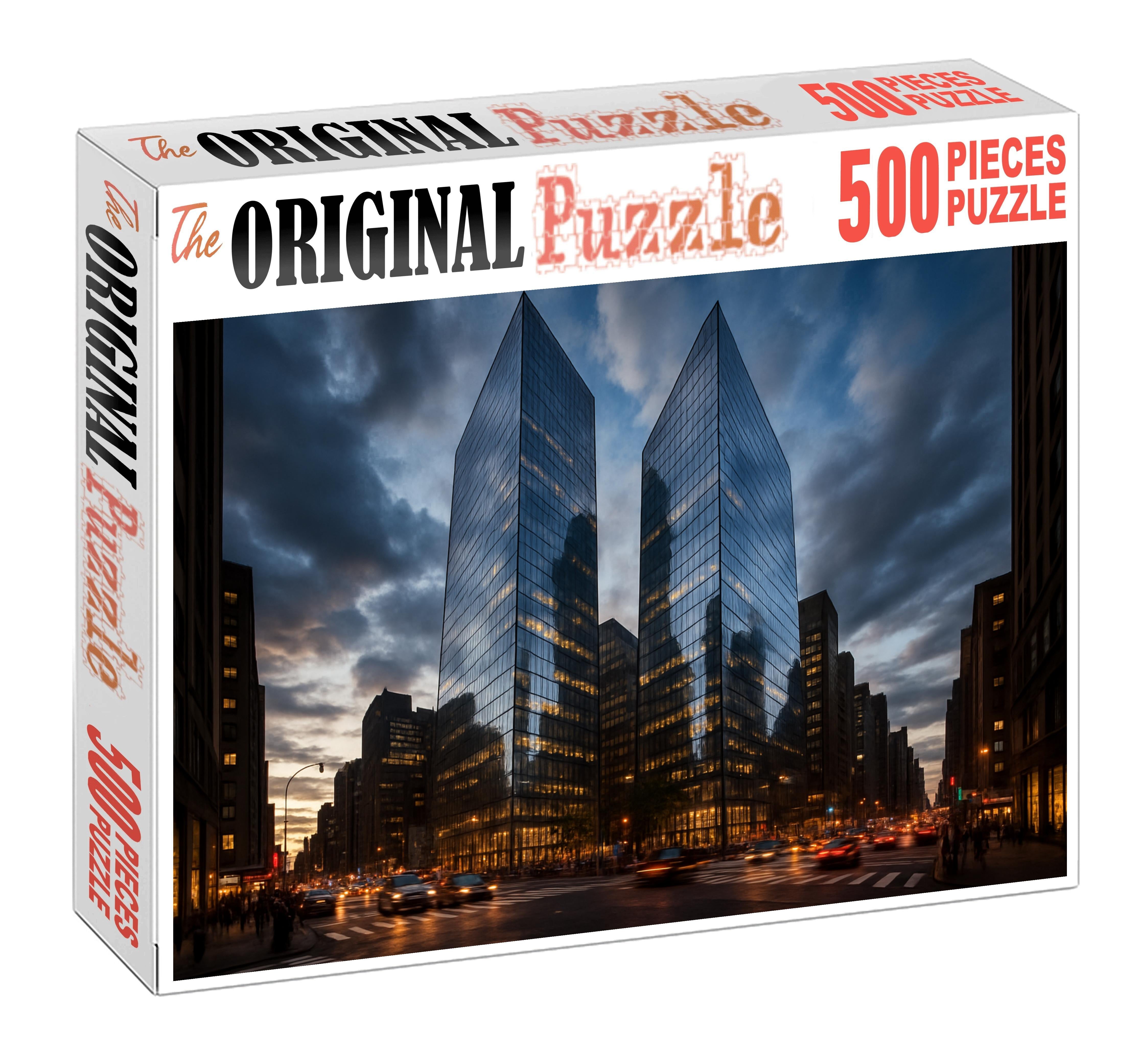 Moscow City Skyline Futuristic Glass Towers Creating A Bold Financial District Profile Puzzle Challenge
