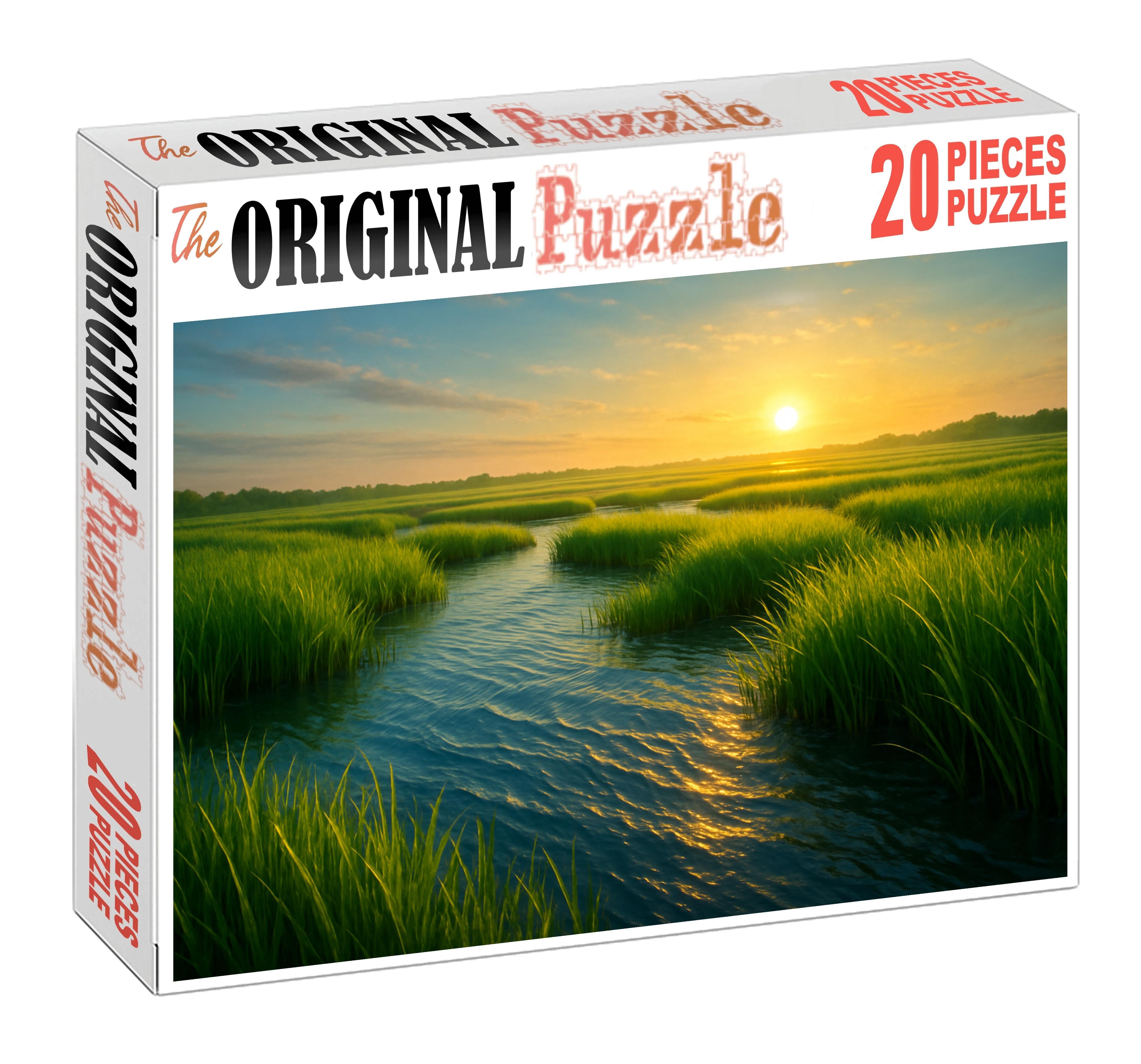 Luminous Tidal Marsh Custom Jigsaw Puzzle
