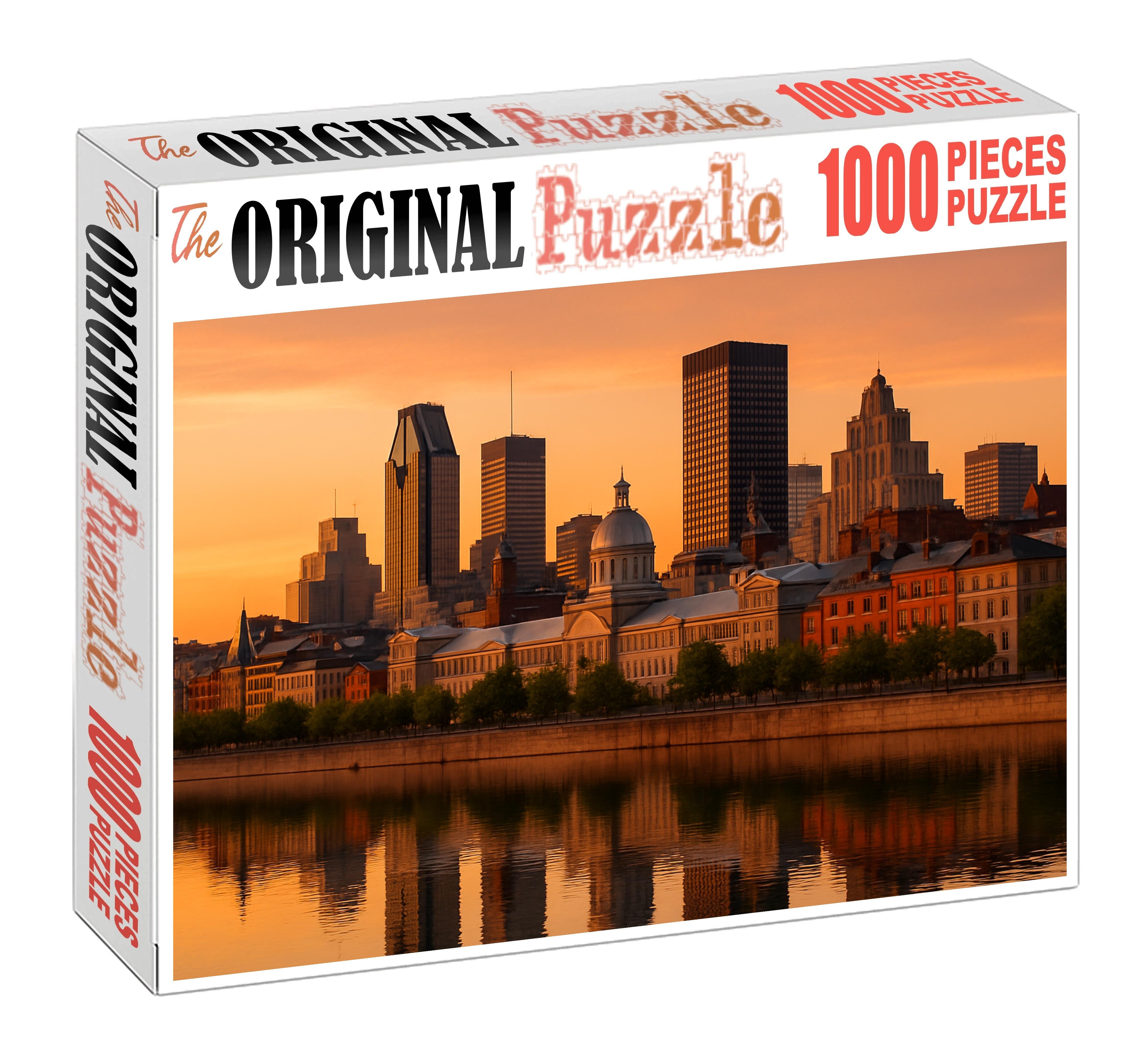 Montreal Old Port Skyline Blend Of Historic And Contemporary Silhouettes By The Saint Lawrence River Easy Puzzles