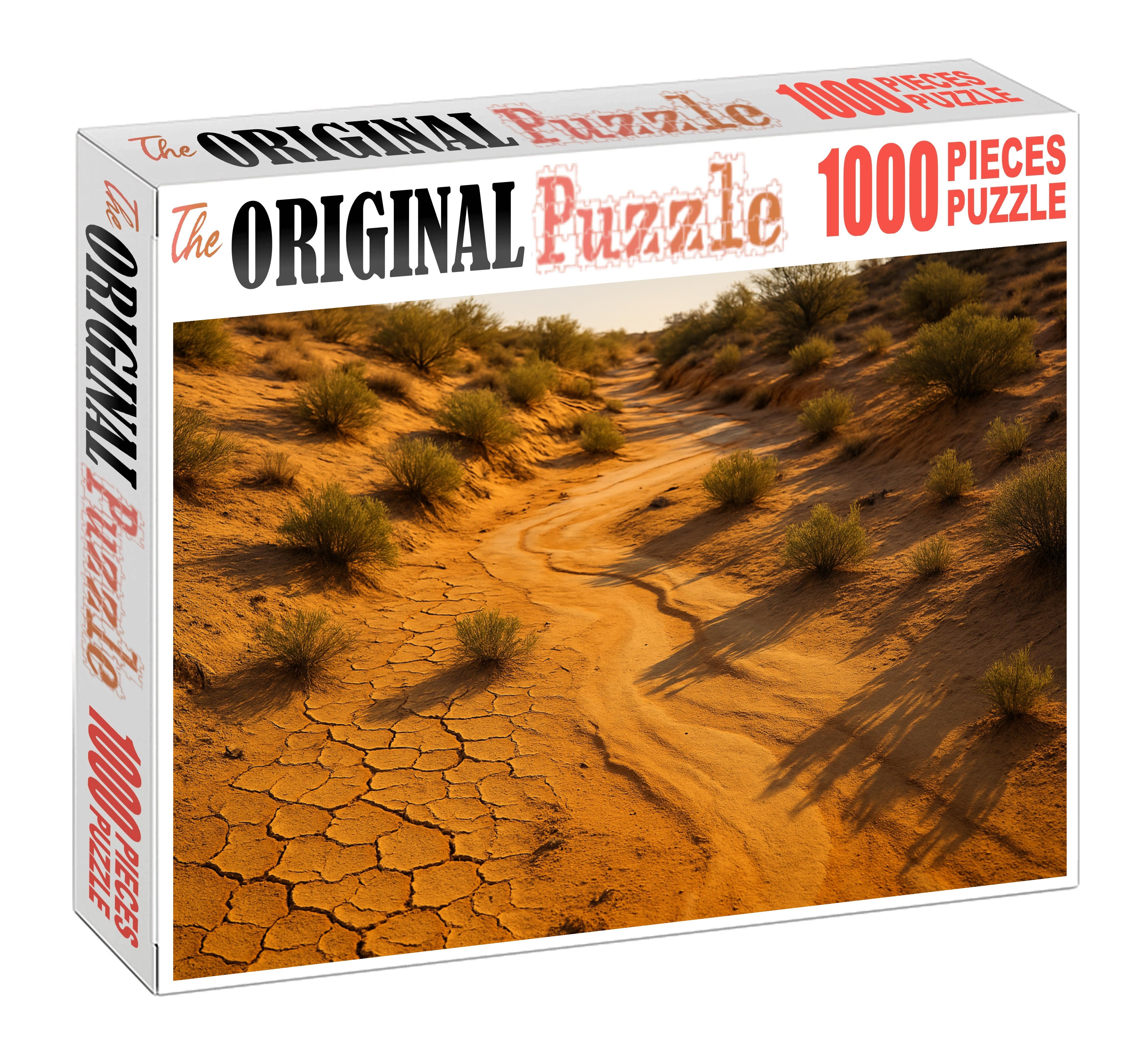 Ochre Desert Wash Seasonal Streambed Textures Puzzle For Adults