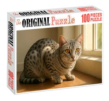 Silver Ripple Shimmering Silver-spotted Shorthaired With Curious Nature 200 Piece Puzzle