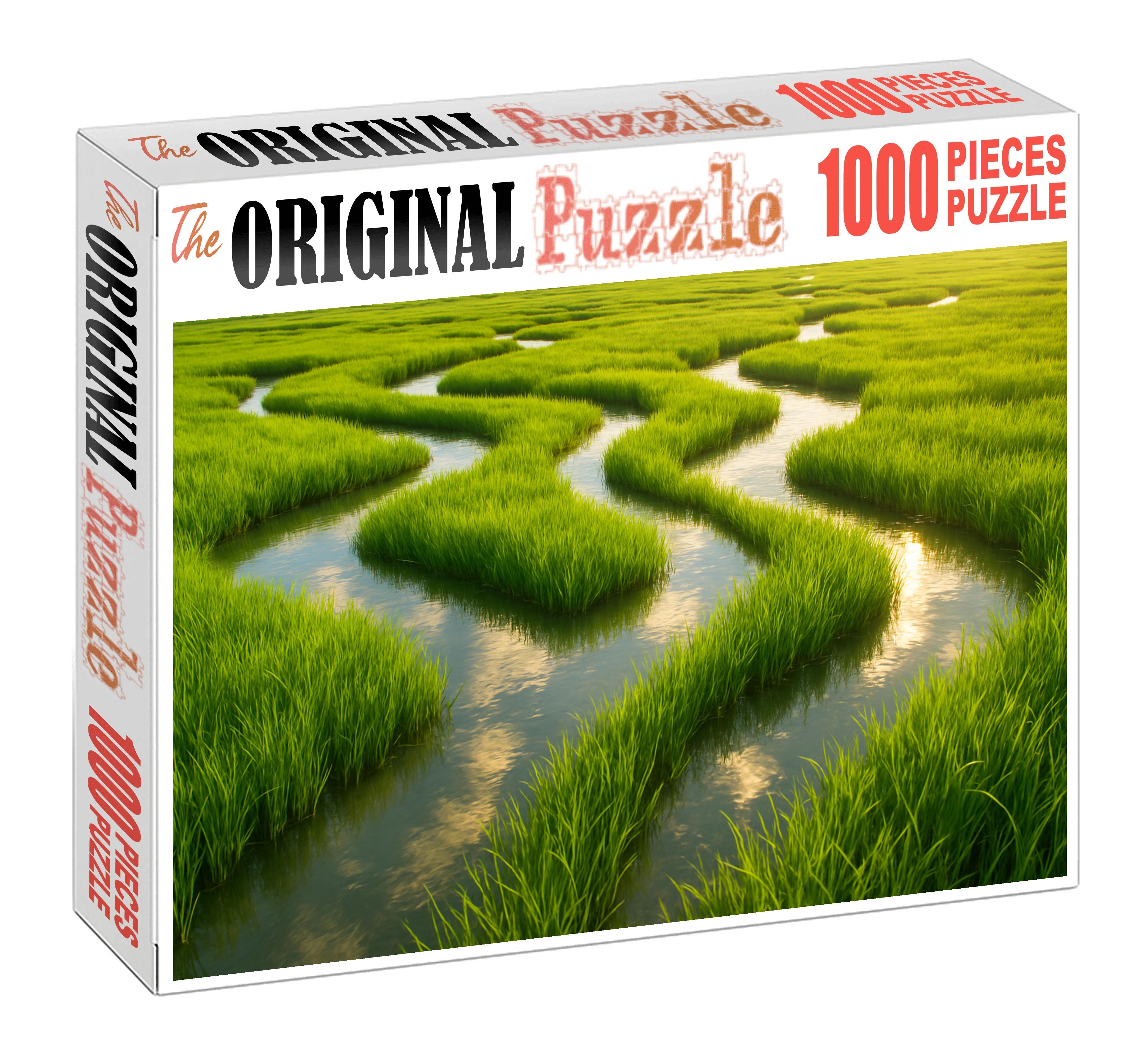 Sun-dappled River Delta Premium Puzzle Pieces