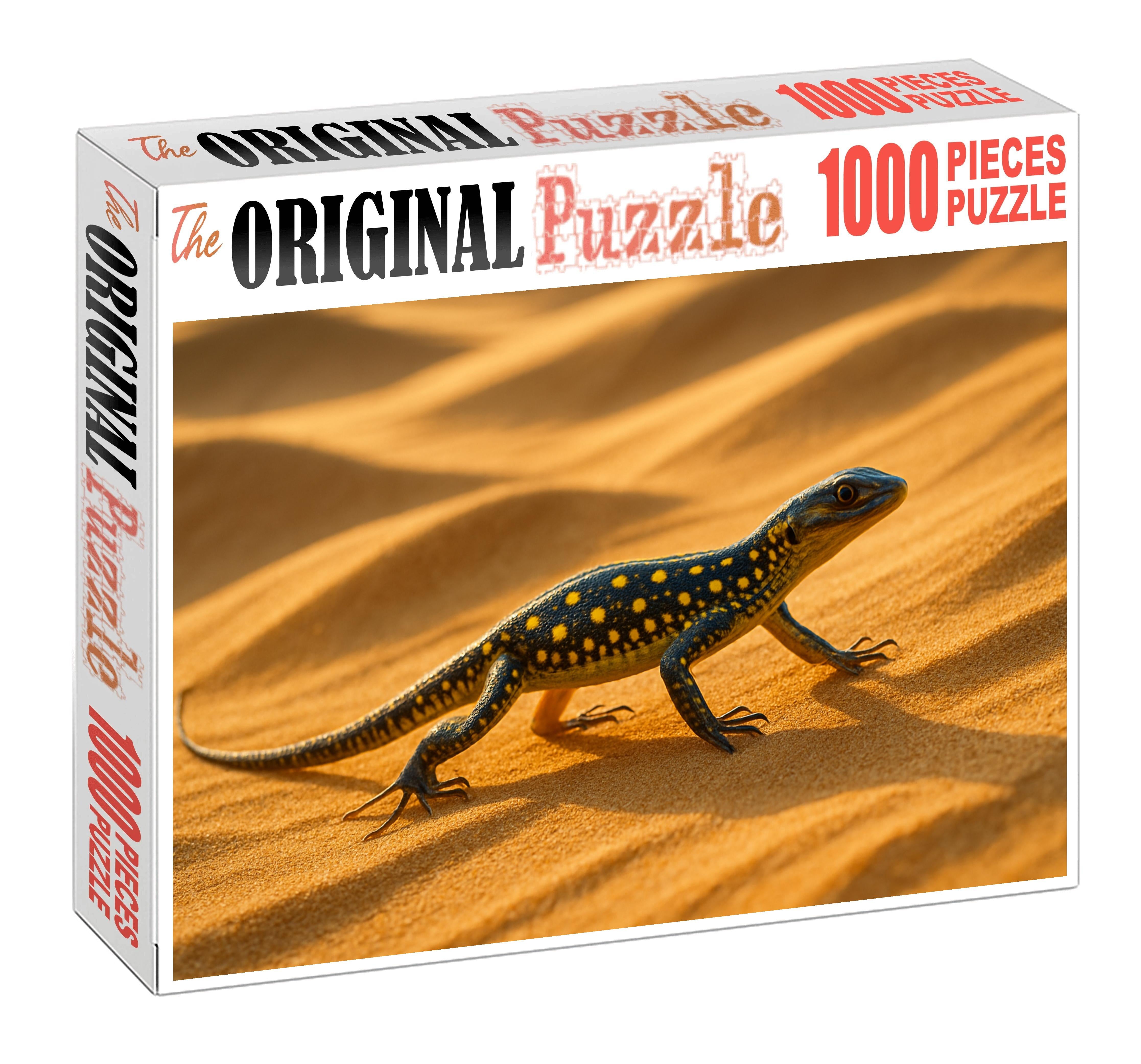 Topaz-spotted Sandrunner Desert Reptile With Swift Reflexes Puzzle Fun