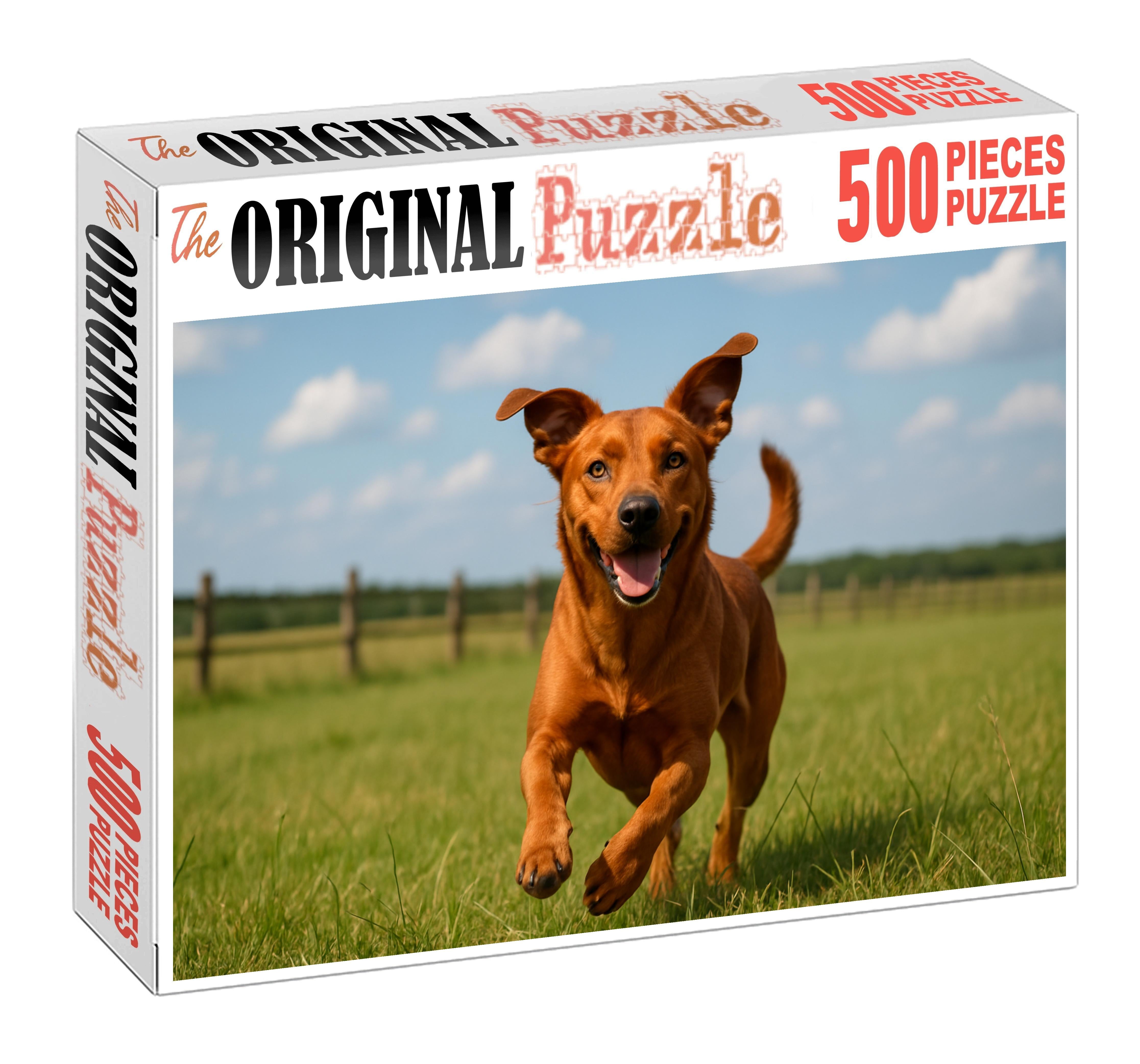 Chestnut Ember Dense Chestnut Coat Herding Dog With Spirited Charm Custom Jigsaw Puzzle