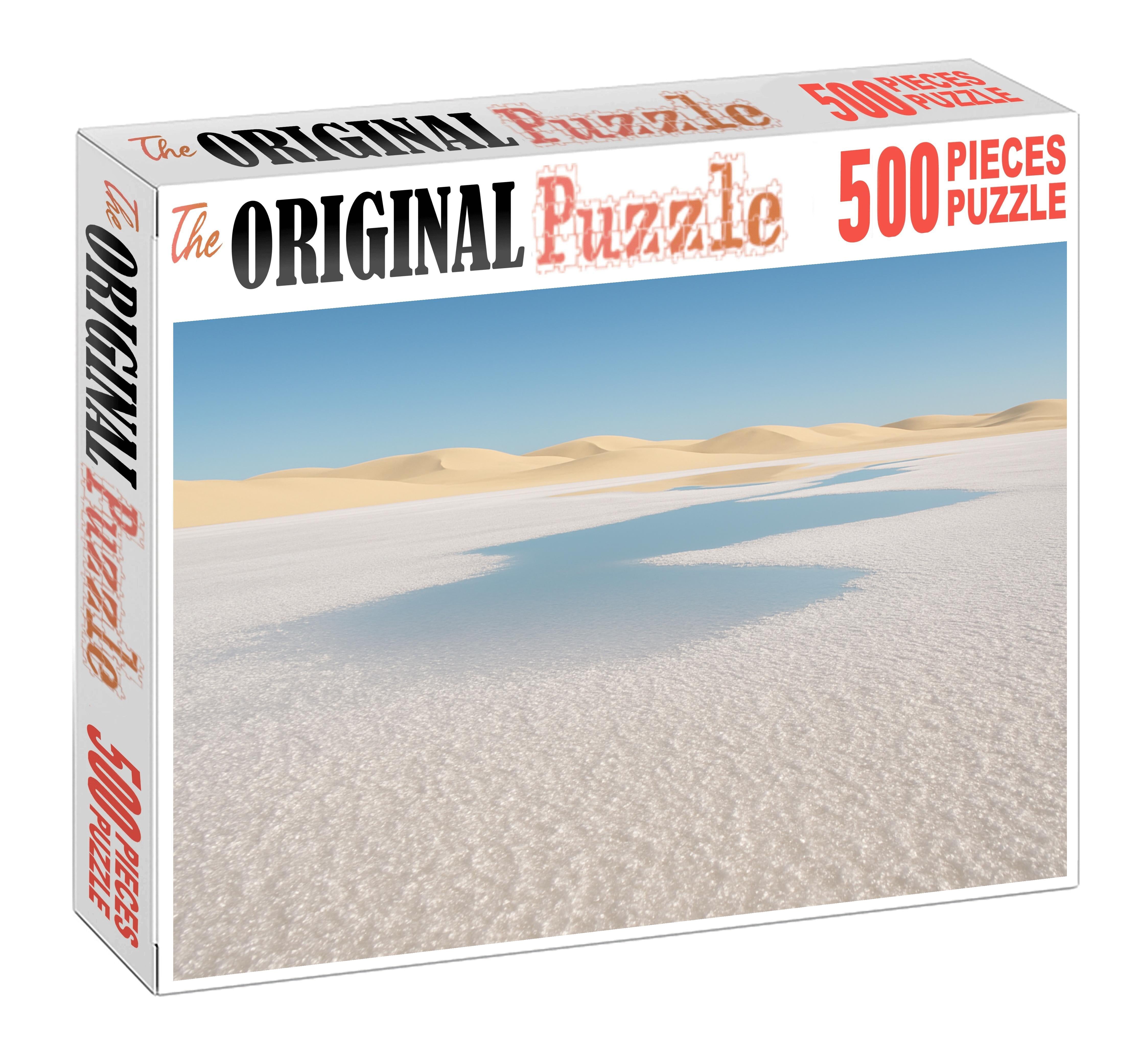 The Mirage Basin Reflective Salt Flats Amid Sand Waves Easy Puzzles