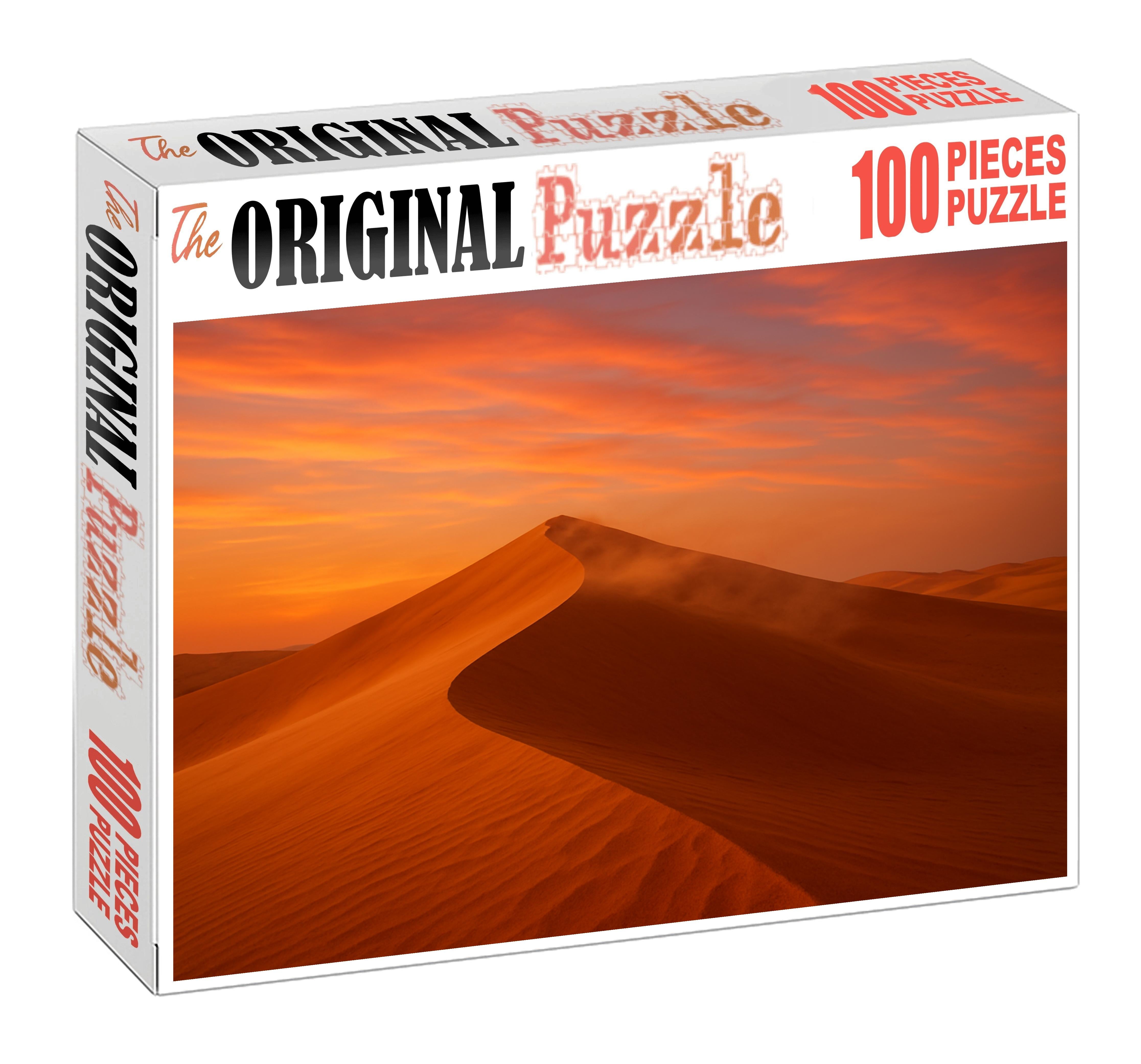 Sunset Dune Vista Waves Of Warm Sand And Sky Puzzle For Adults