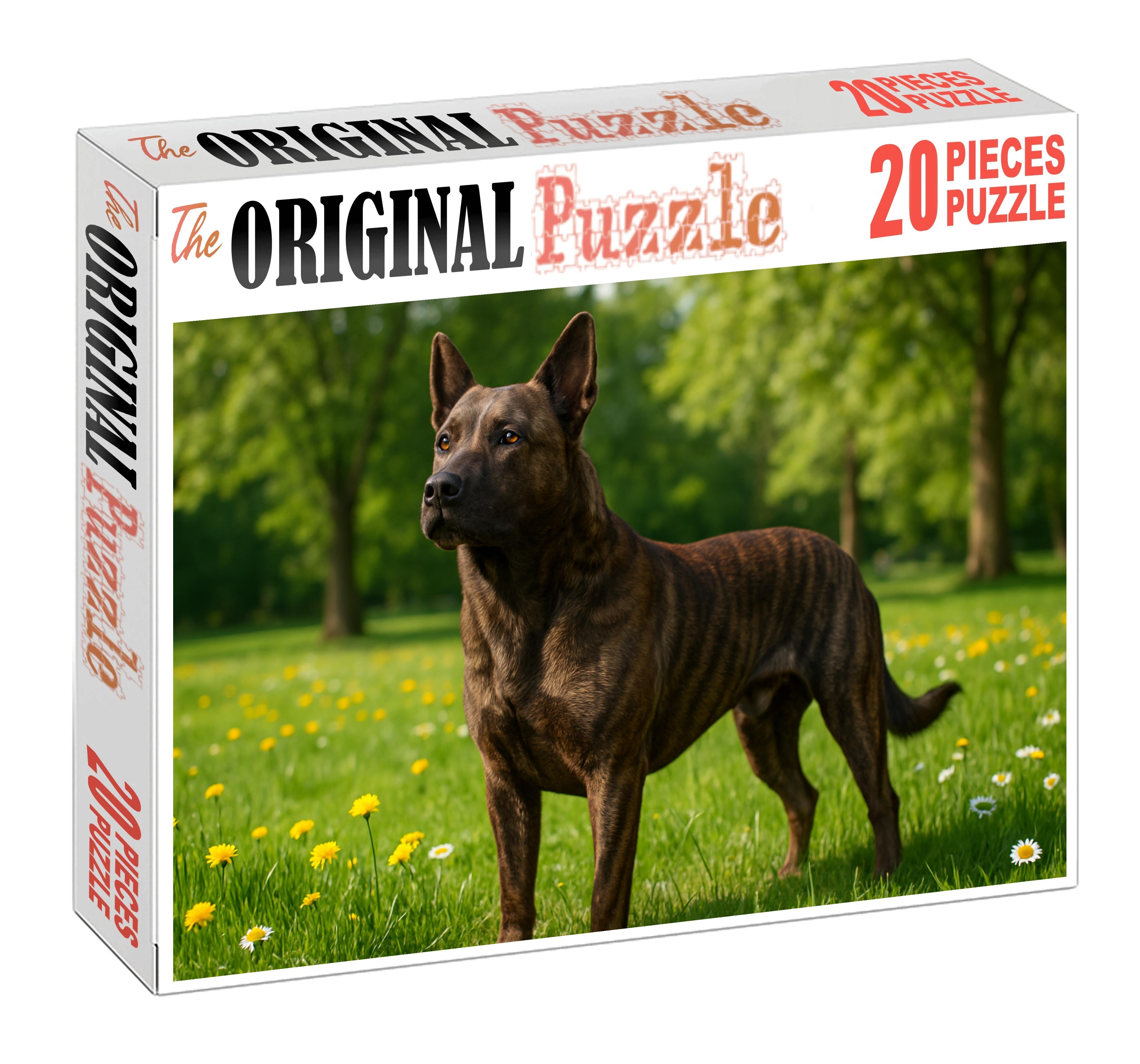 Dusky Brindle Striped Coat Protector With Loyal Heart Custom Jigsaw Puzzle