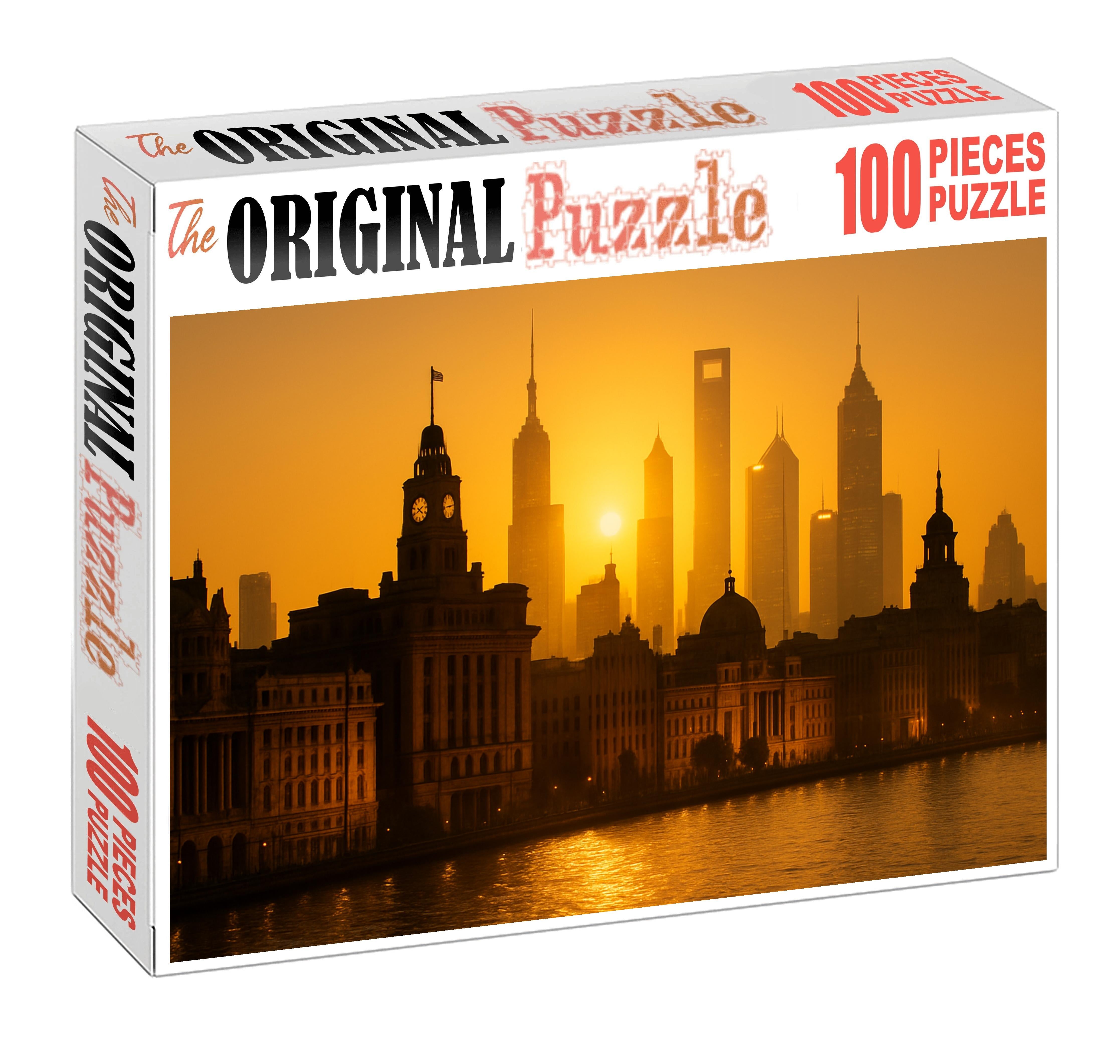 Shanghai Bund Skyline Historic Waterfront Panorama Known Globally For Its Blend Of Colonial And Modern Architecture Unique Puzzle Design