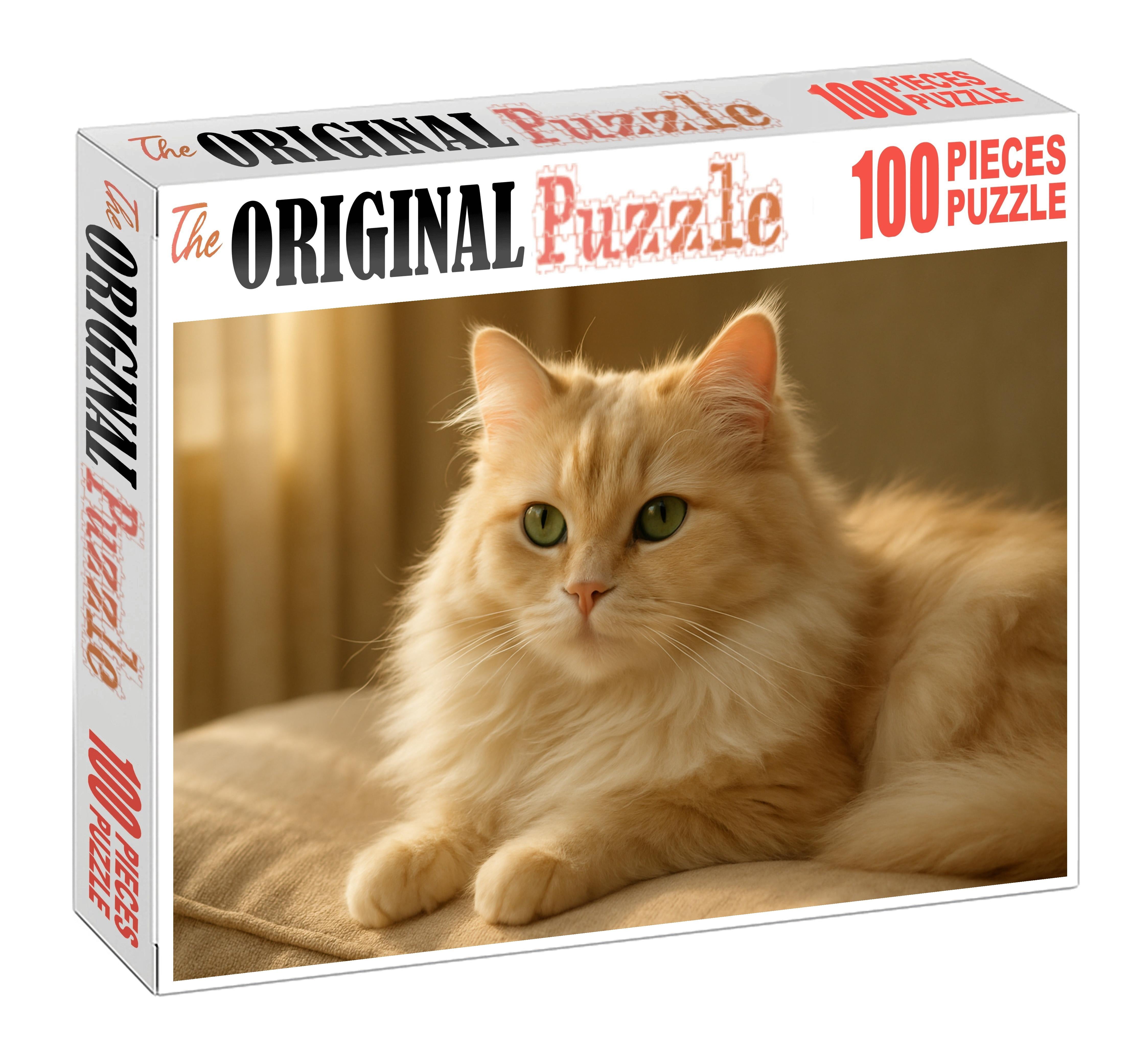 Luminous Cream Soft Ivory Longhair With Gentle Disposition Premium Puzzle Pieces