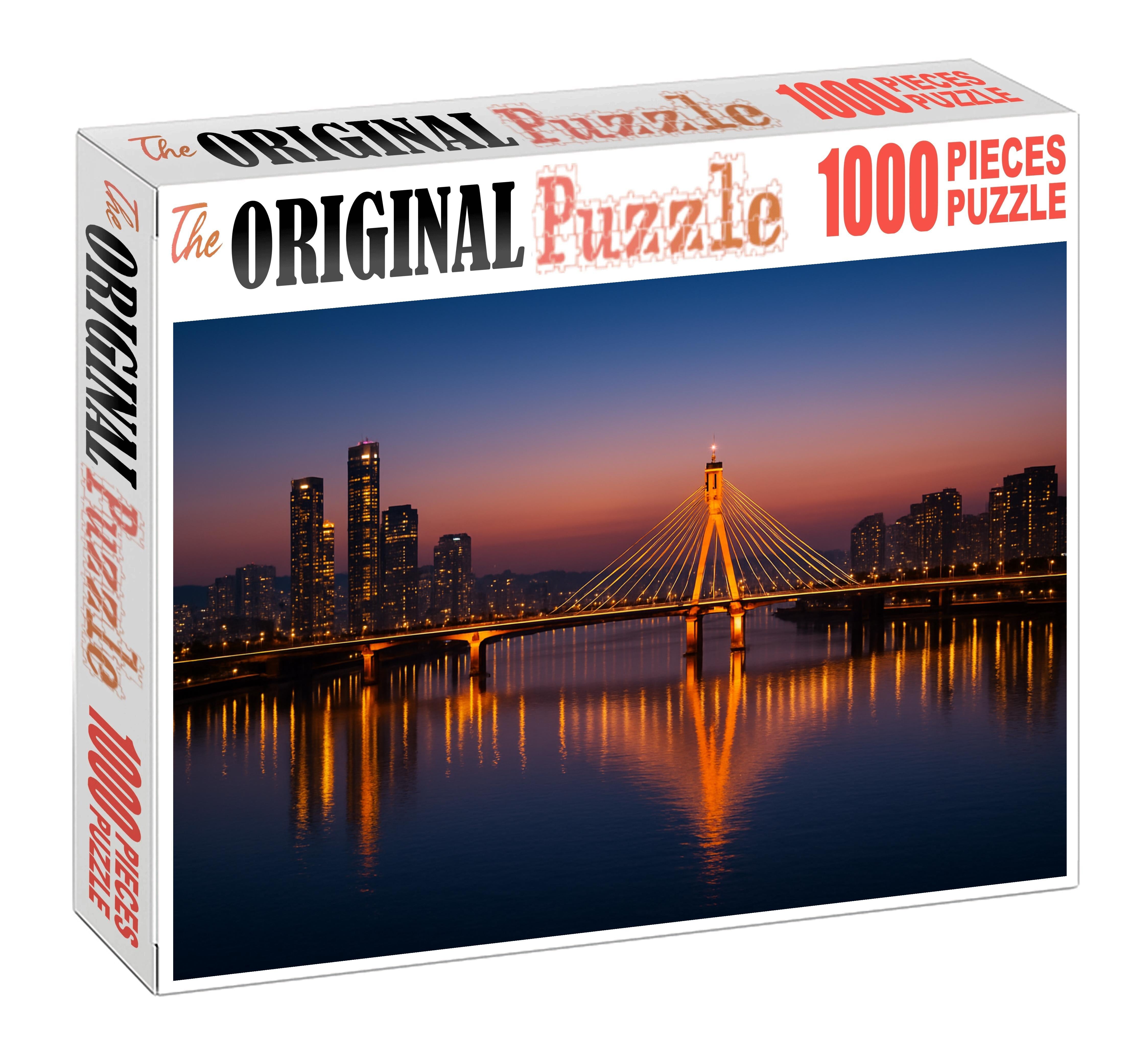 Seoul Hangang River Skyline Dynamic Urban Expansion Along The River Large Format Puzzle