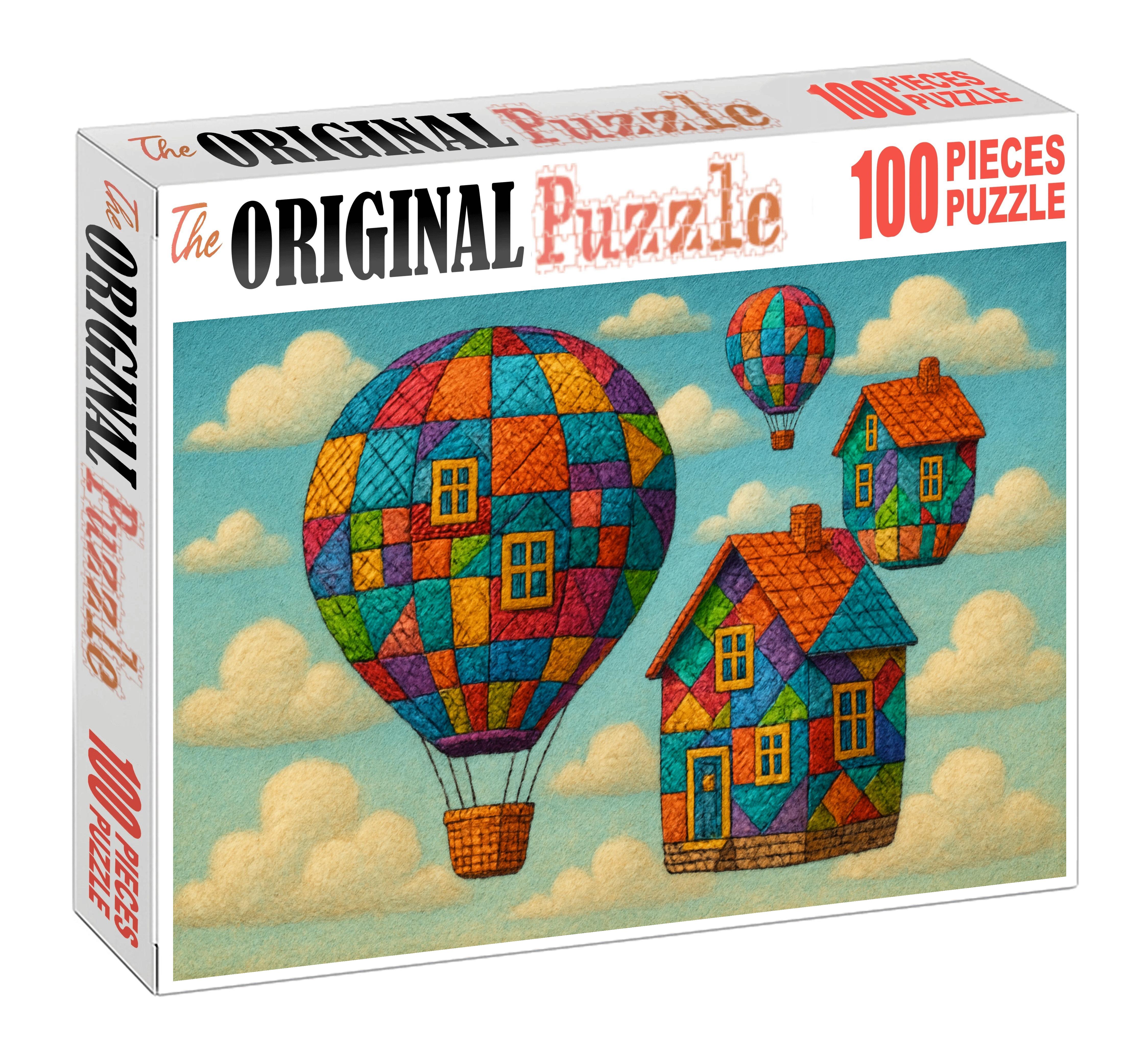 Patchwork Balloon Village 50 Piece Puzzle