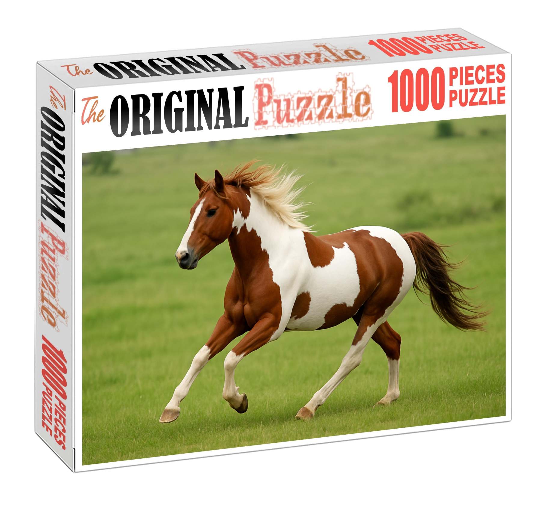 Maple Grove Pinto Gelding Vibrant Tobiano With Dynamic Energy Puzzle Collection