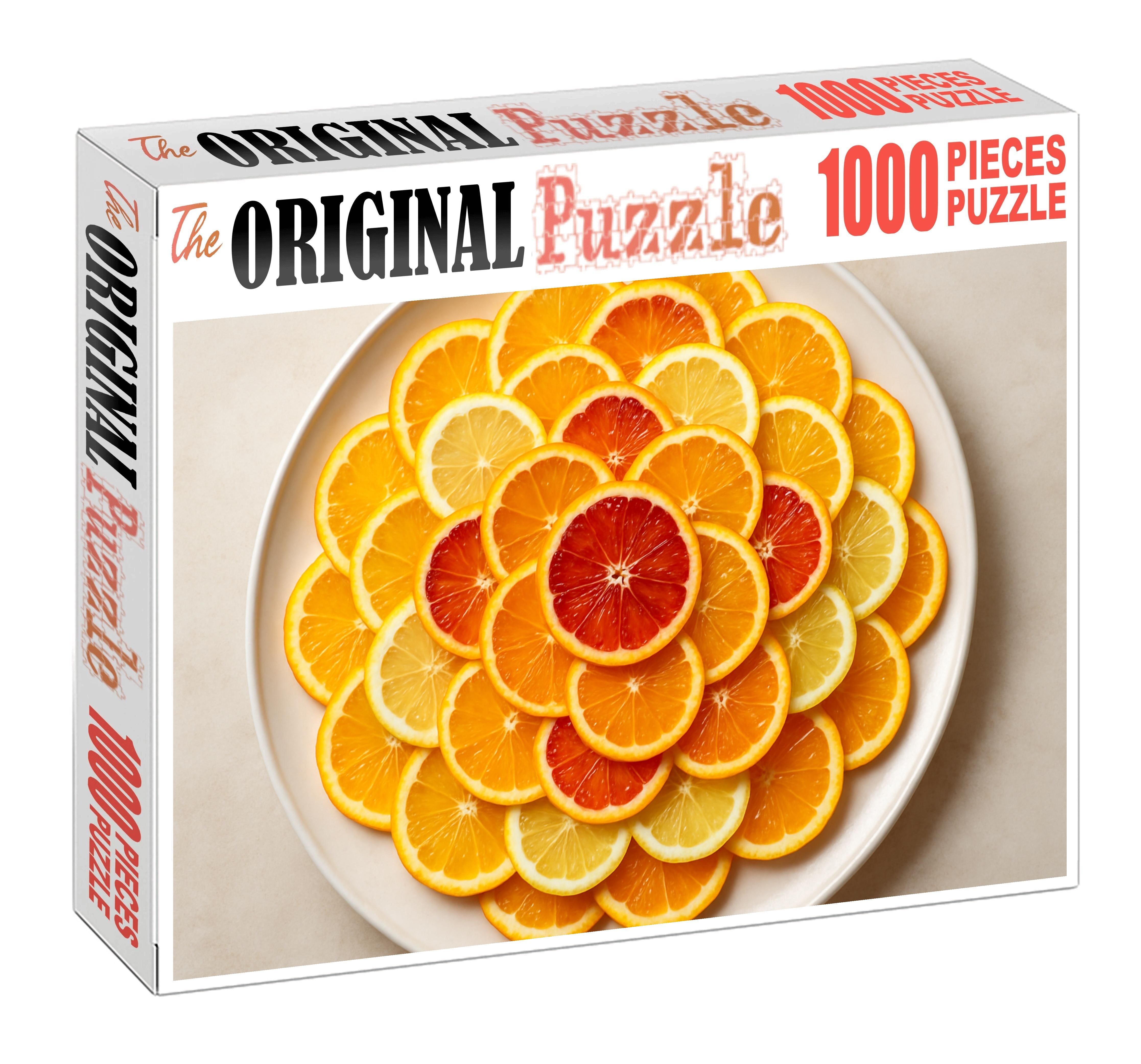 Citrus Mosaic Artistic Slices Of Orange Lemon And Blood Orange Mini Puzzle