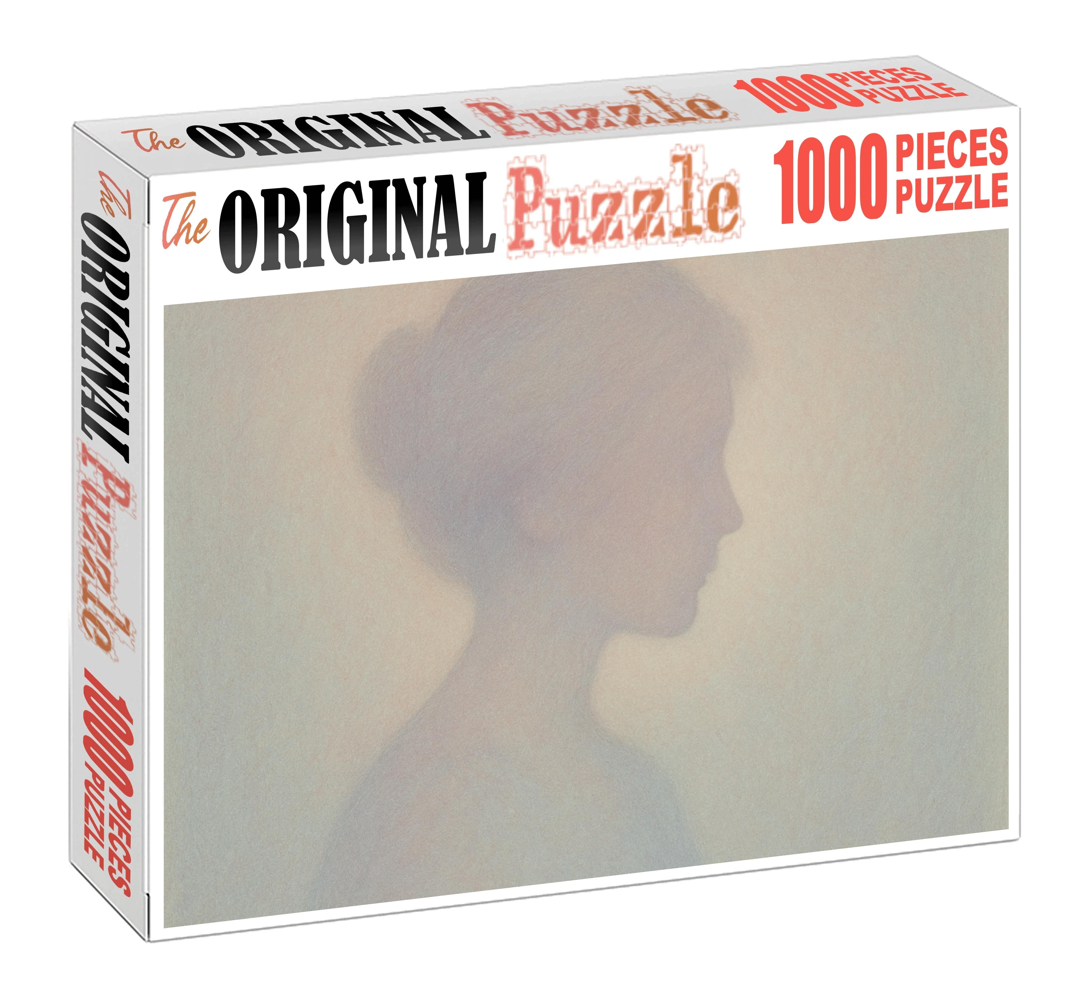 Dreamlike Portrait Silhouette Watercolor Pencil With Soft Gradient Blends Puzzle For Kids