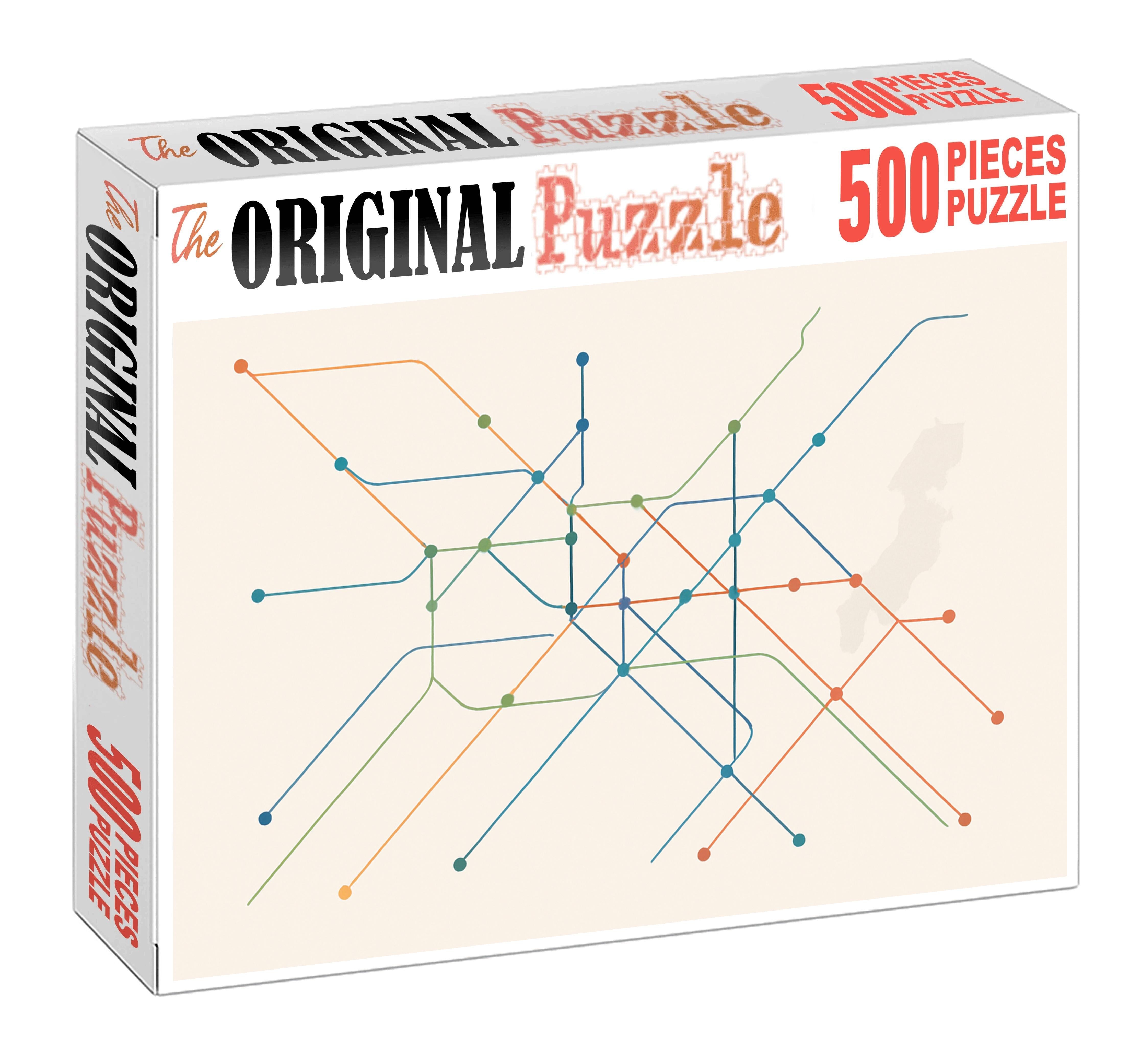 Historic Trade Route Network Schematic Puzzle For Adults