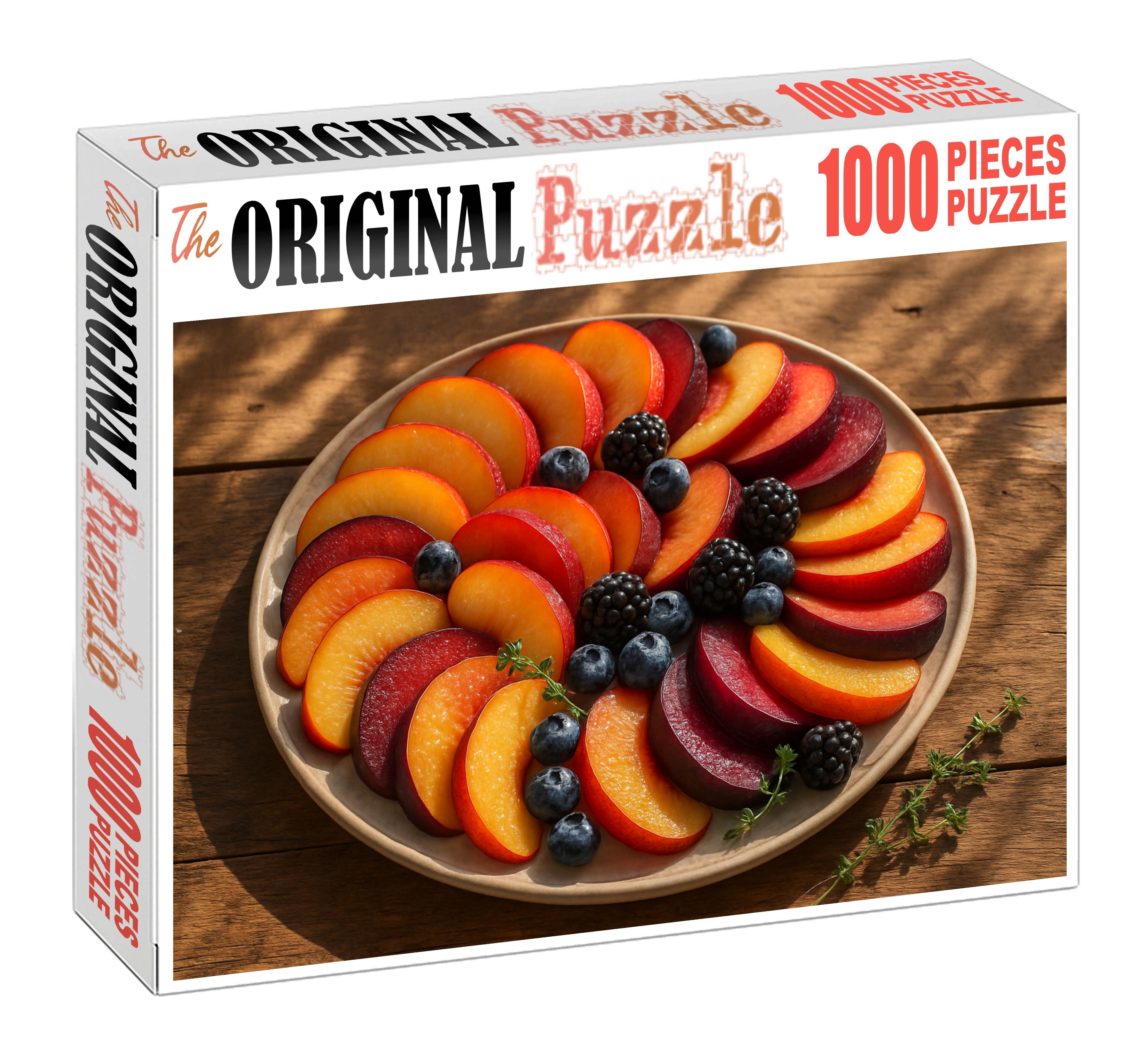 Sunlit Orchard Harmony Layered Stone Fruit And Berry Platter 500 Piece Puzzle