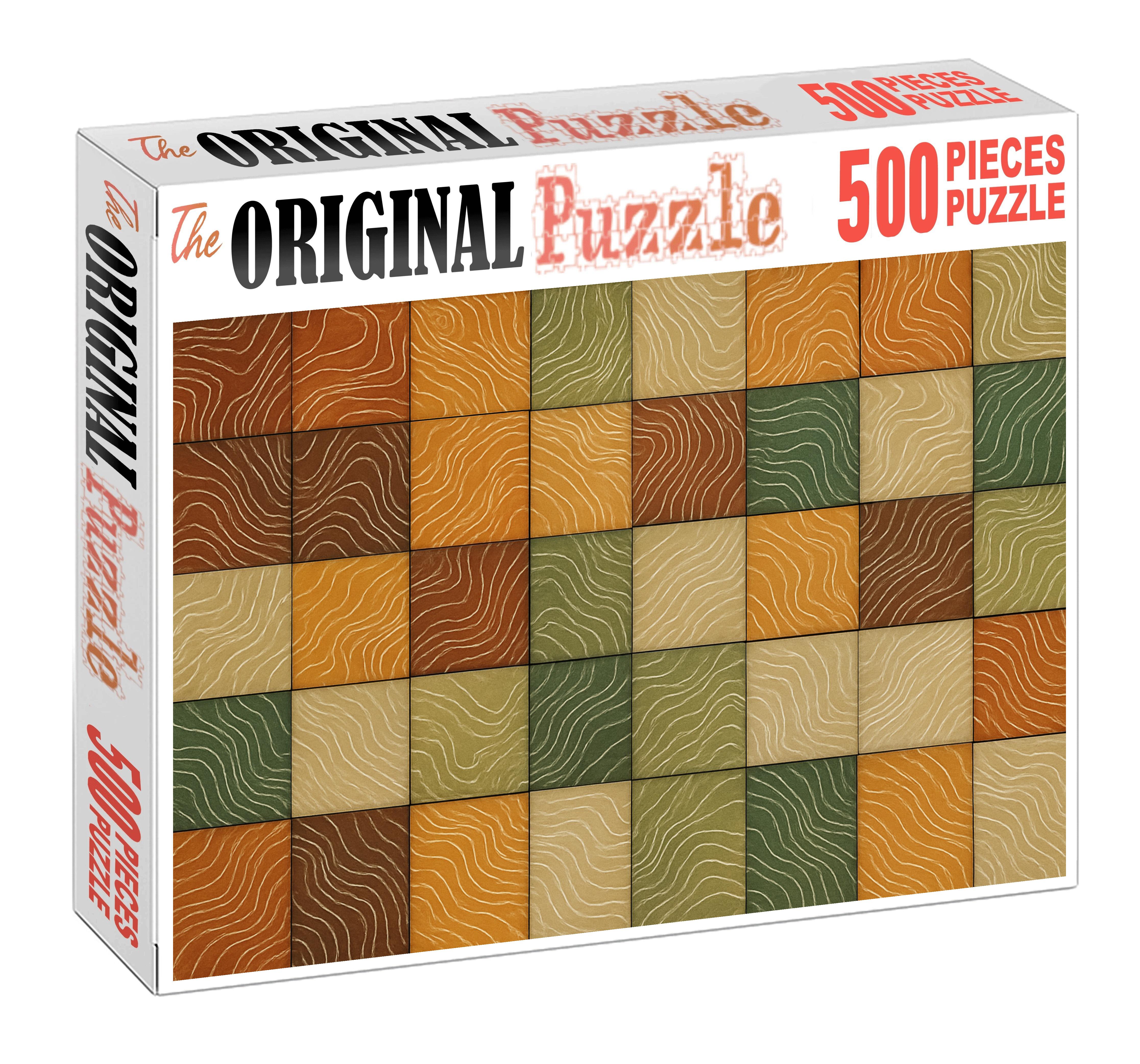 Topographic Isoline Mosaic Map Challenging Puzzles