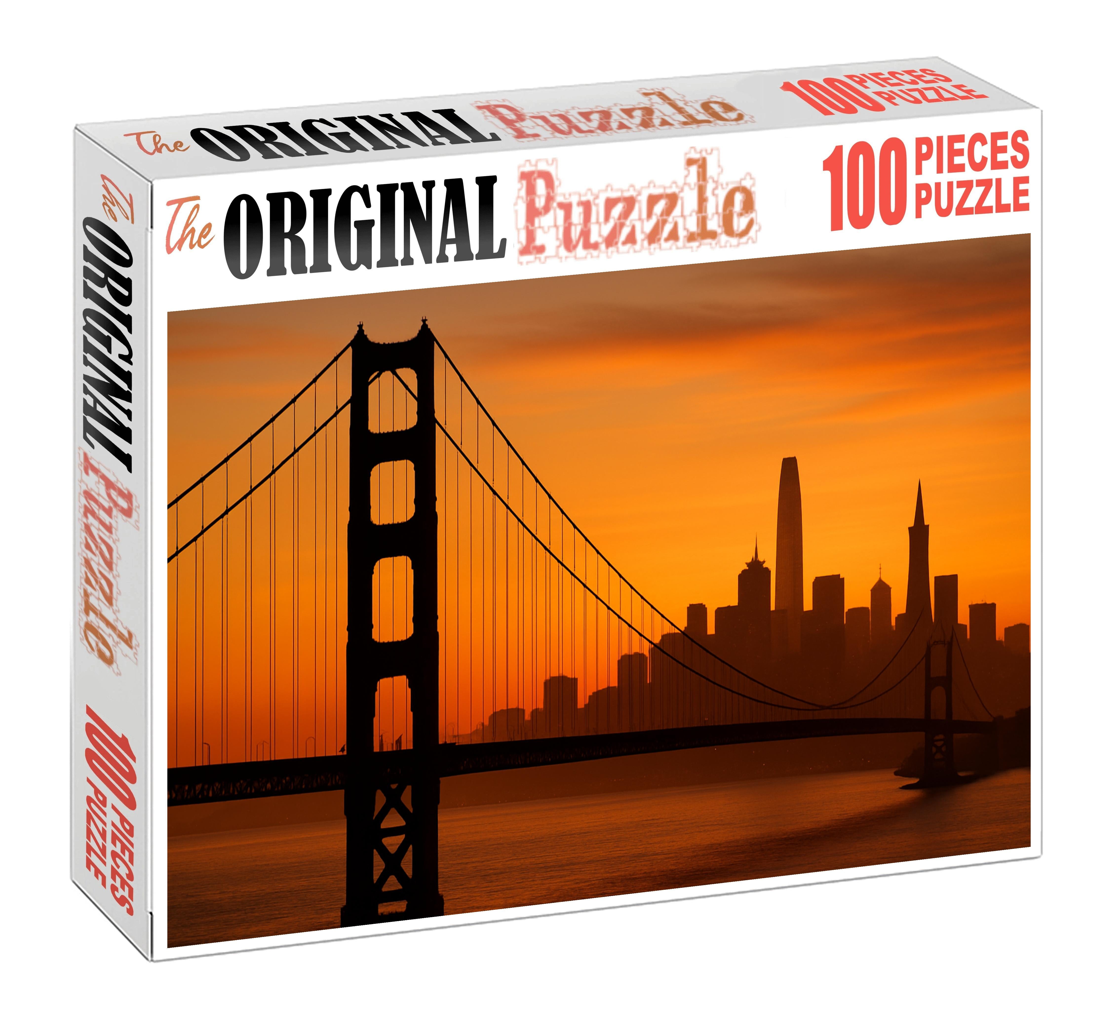 San Francisco Bay Skyline Iconic Golden Gate Bridge Anchoring A Mix Of Historic And Modern Buildings Puzzle Challenge