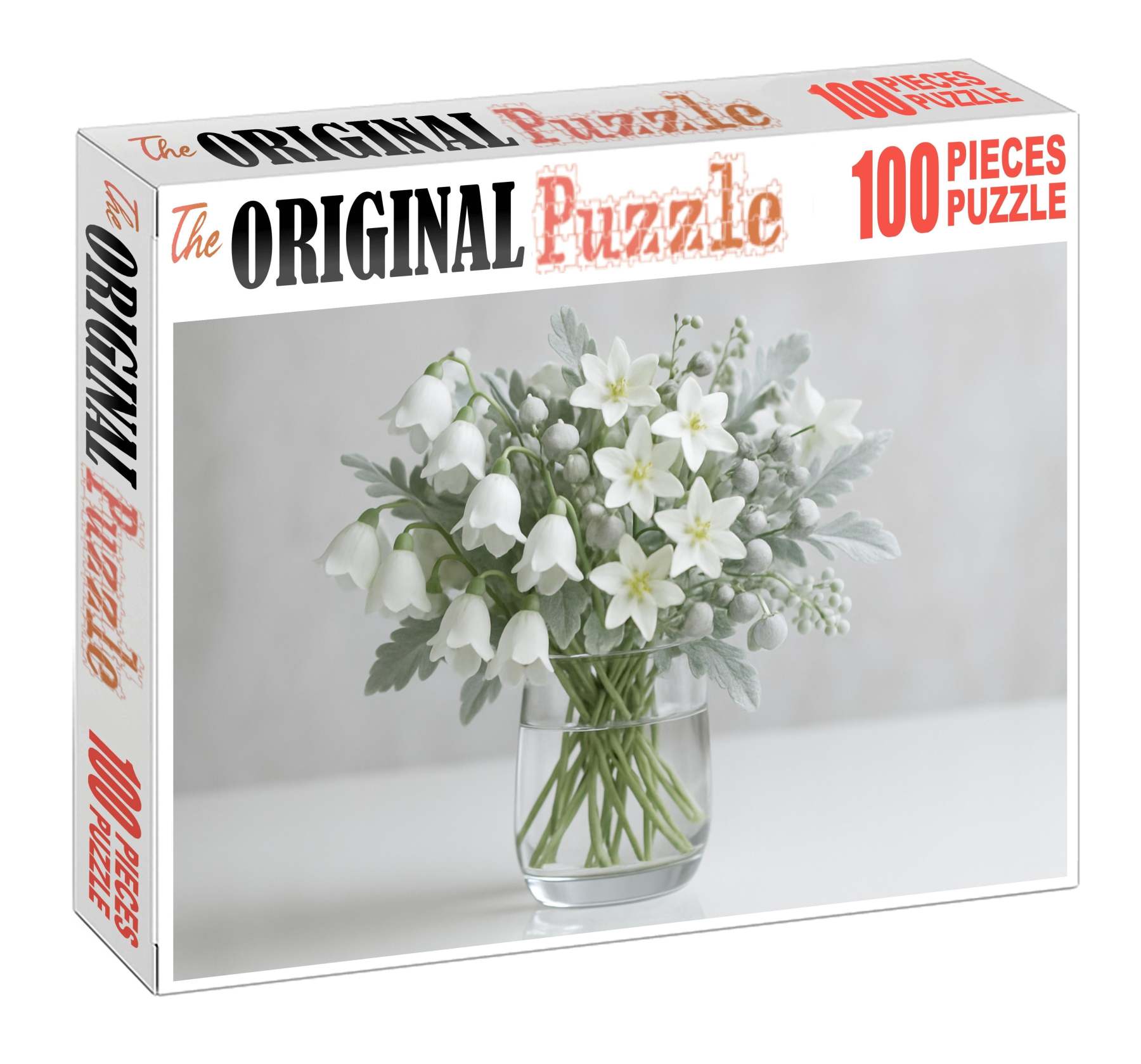 Winter Frost Vase Icy Whites With Silver-toned Accents Family Puzzles