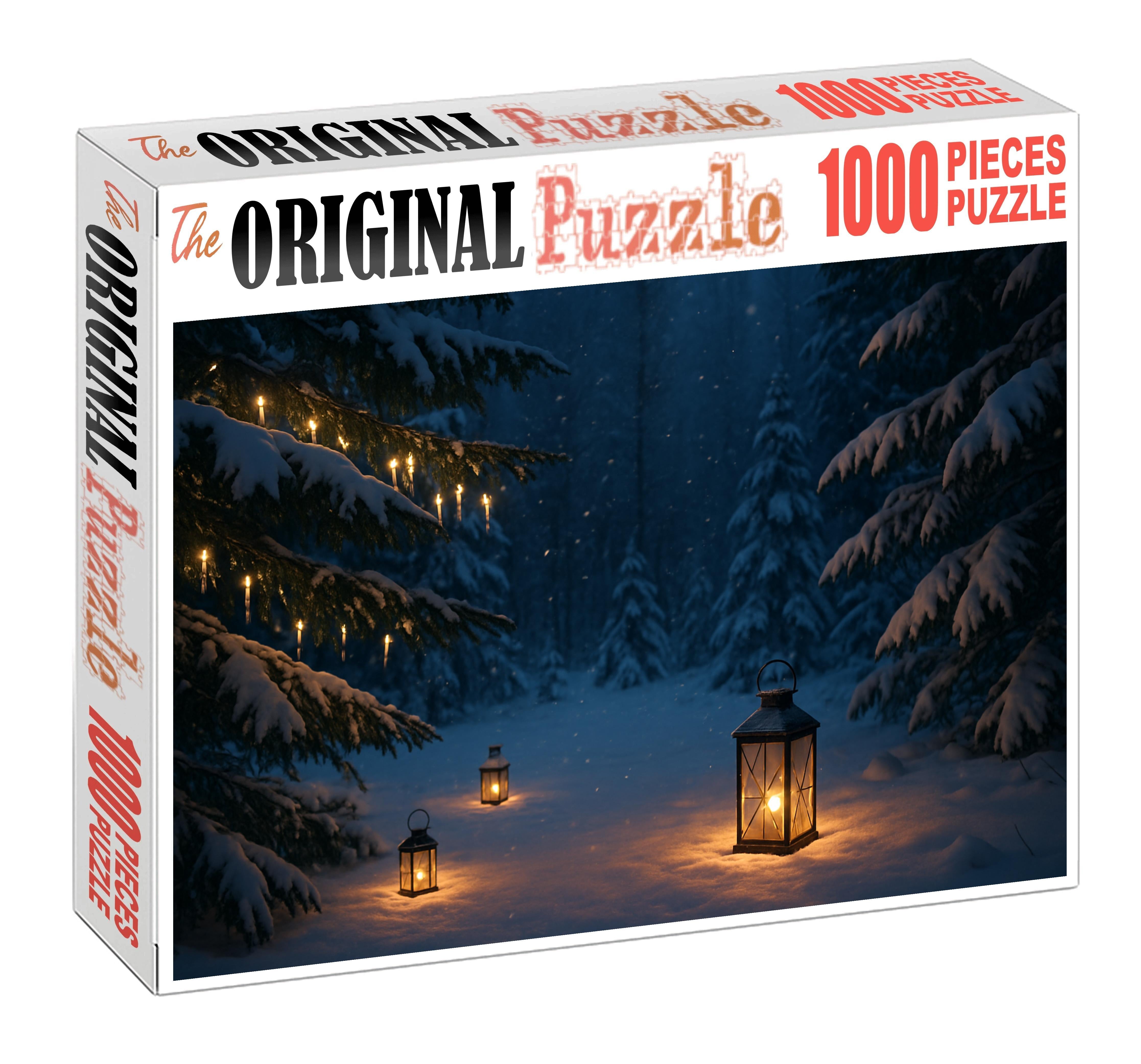 Twilight Snowfall Sanctuary Large Format Puzzle