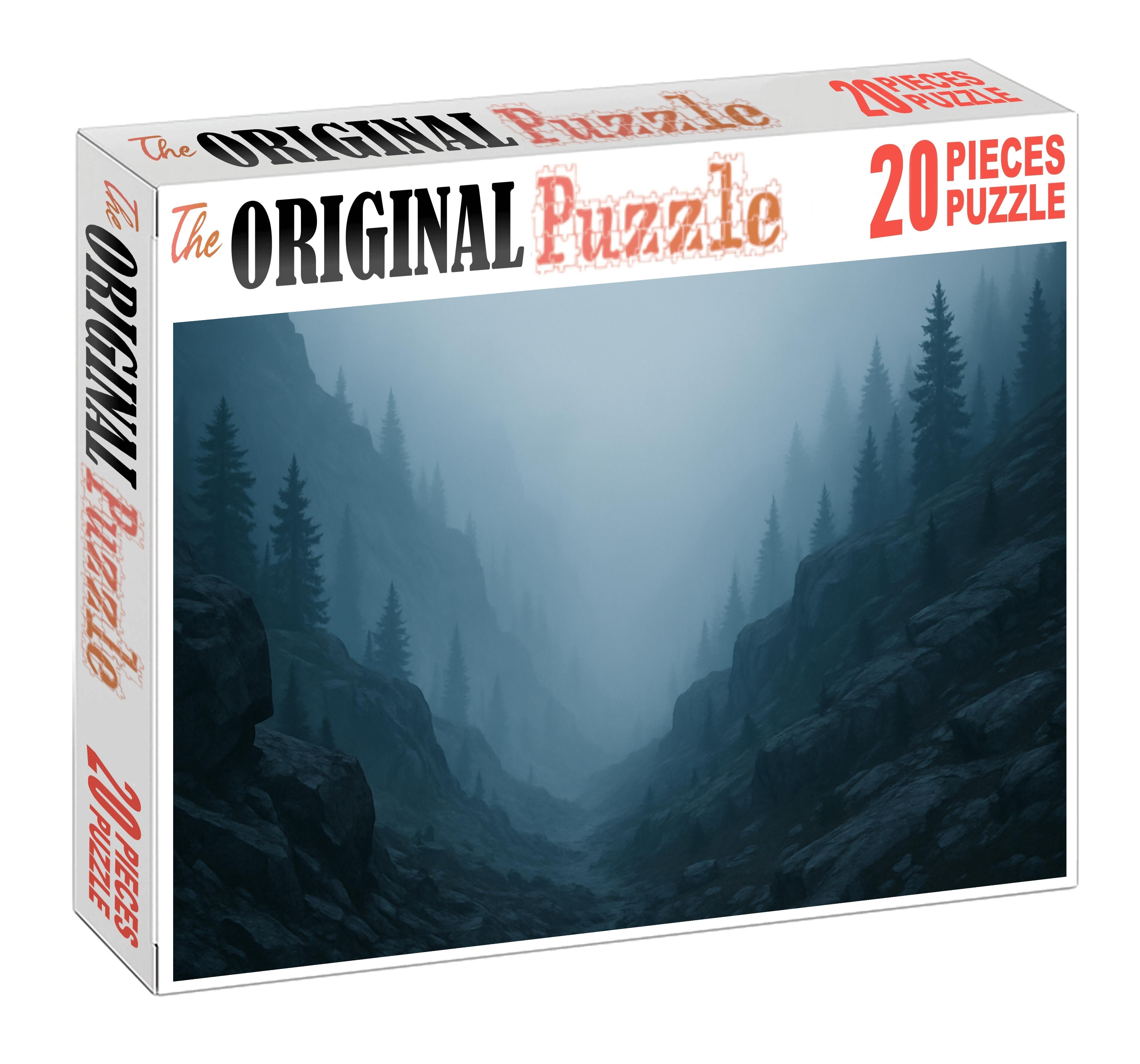 Mist-hung Mountain Pass Premium Puzzle Pieces