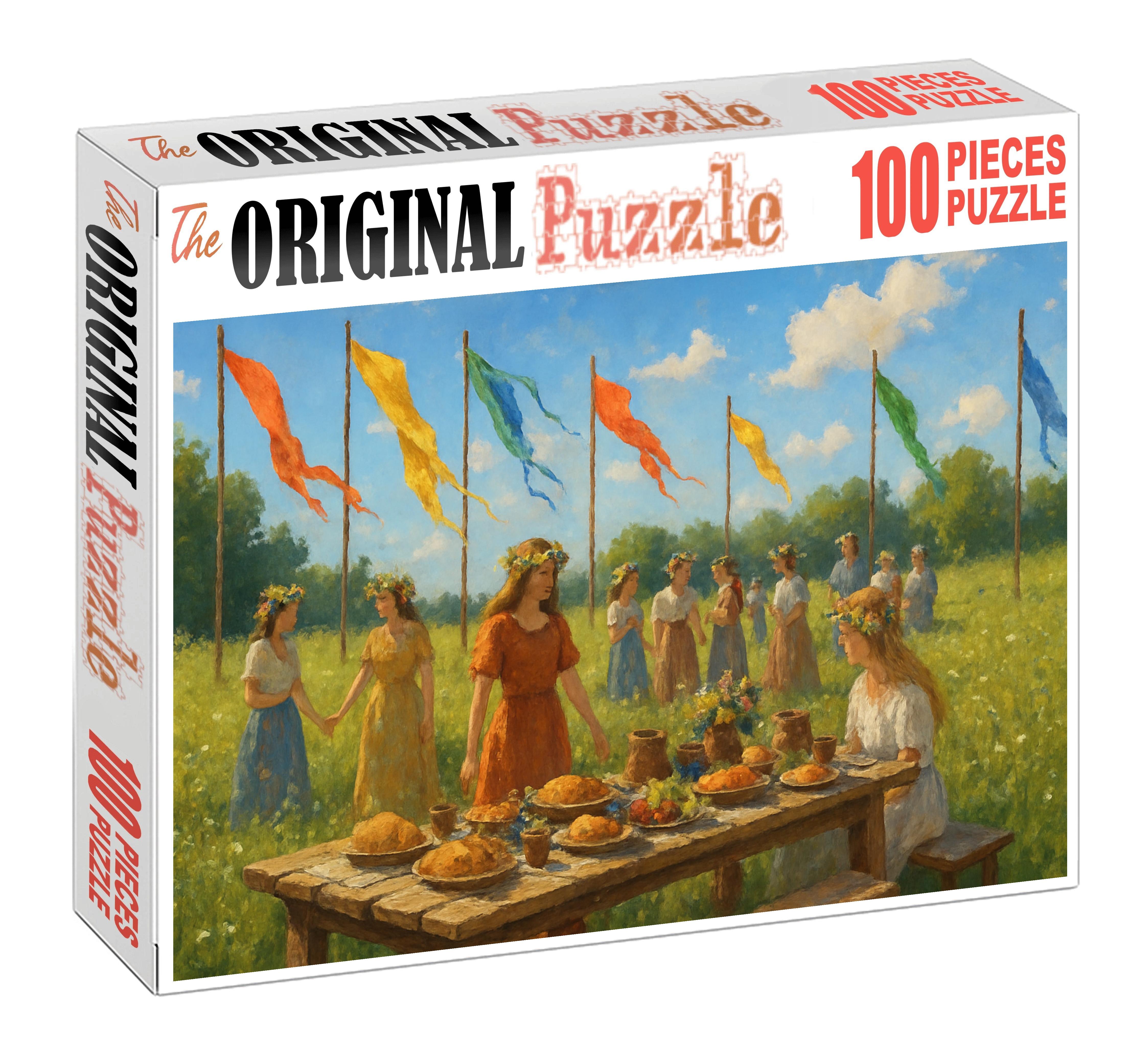 Sun-kissed Meadow Jubilee Bright Banners And Wildflower Crowns Puzzle Fun