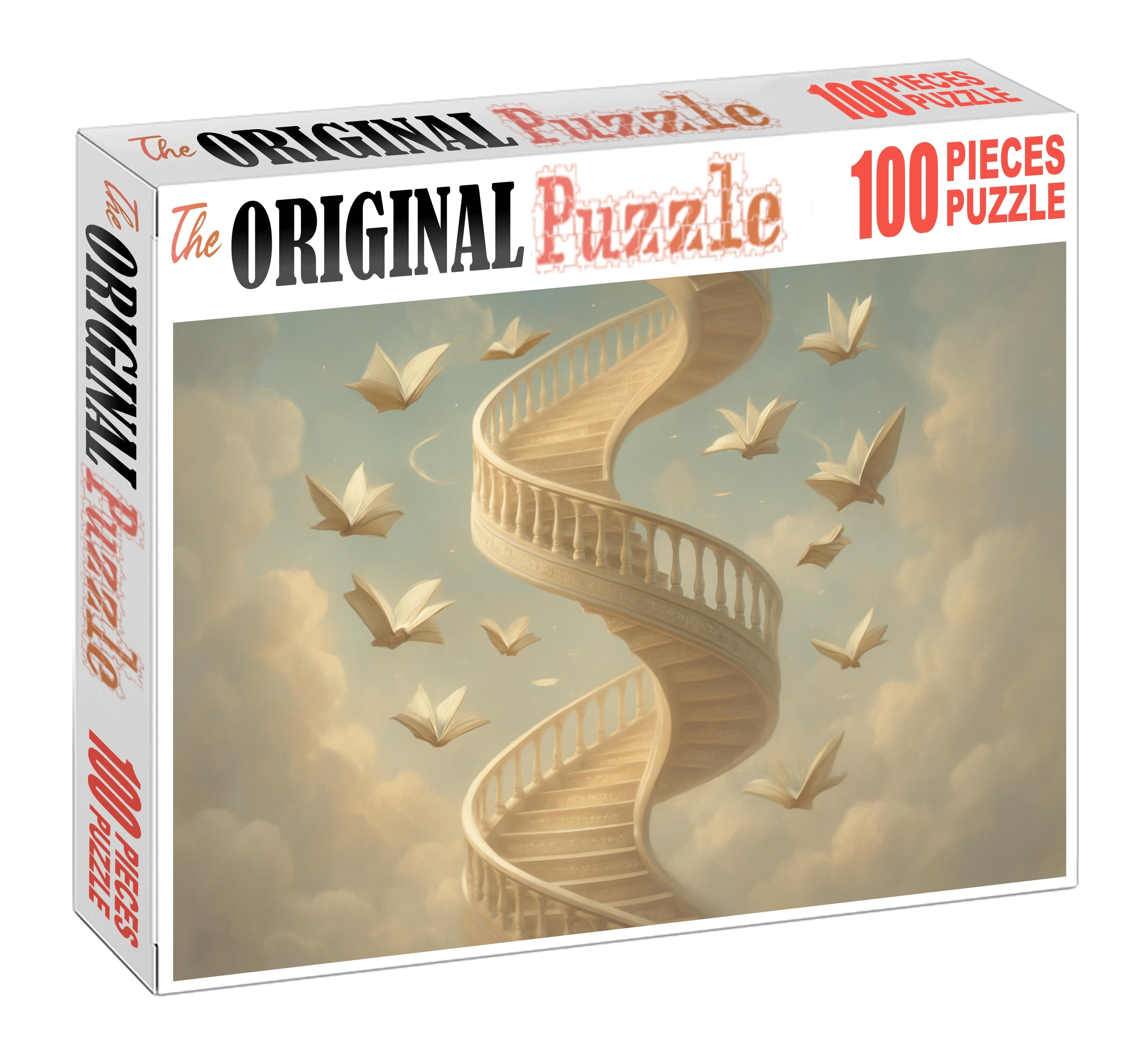 The Infinite Spiral Library Endless Stairs Among Cloud Realms Unique Puzzle Design