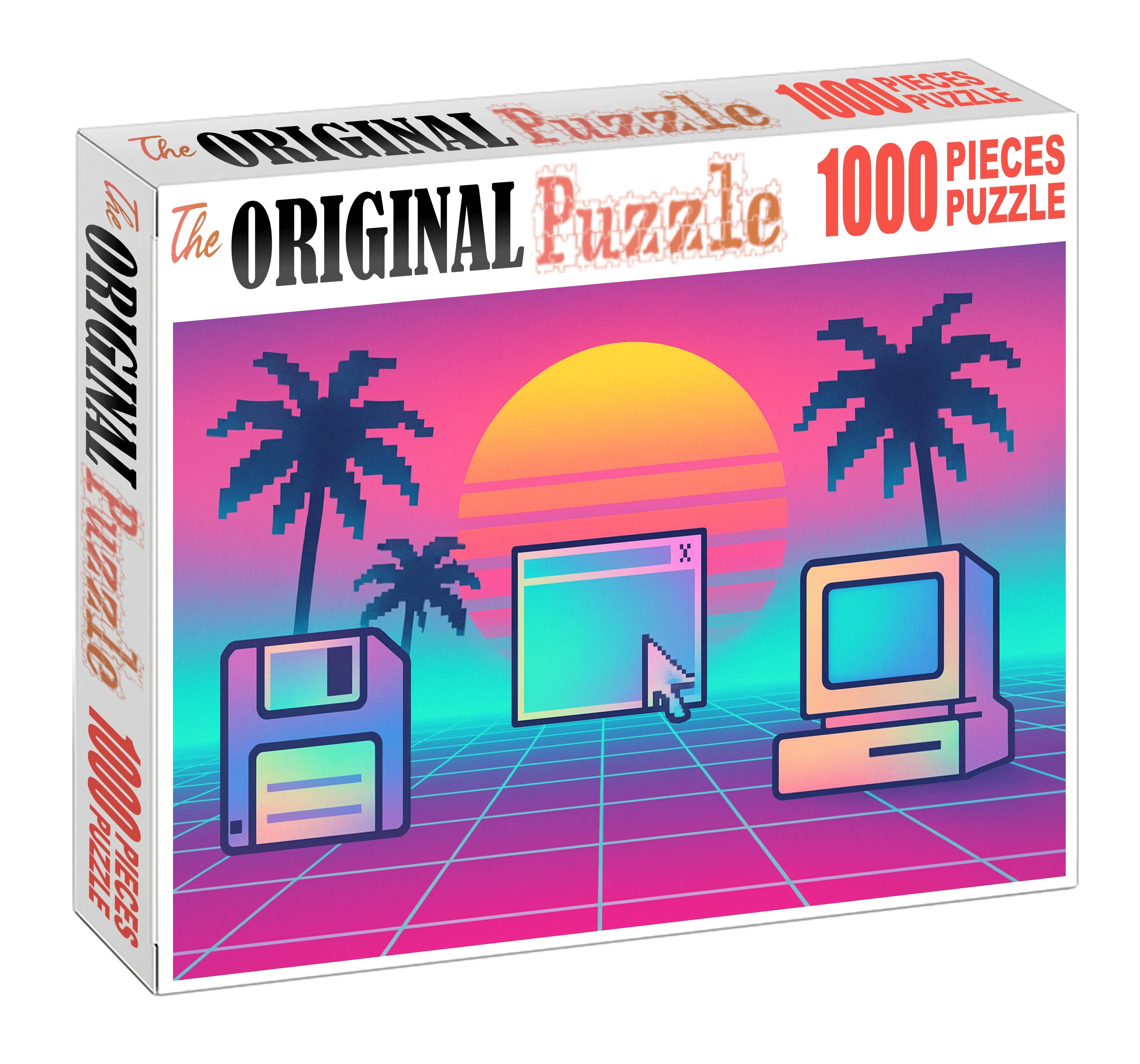 Digital Vaporwave Dreamscape Challenging Puzzles